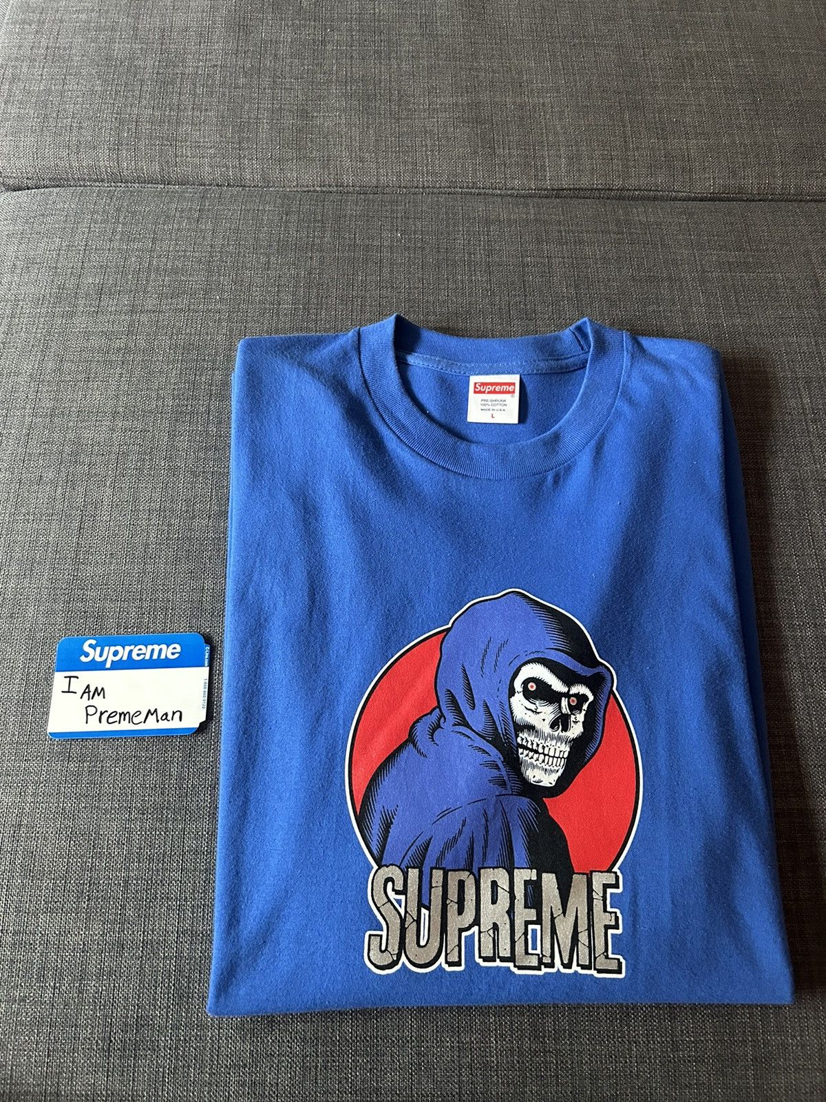 Pre-owned Supreme Reaper Tee Royal Large Ss23 | ModeSens