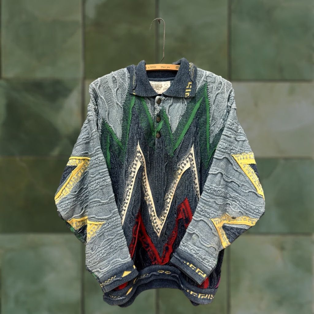 Coogi VINTAGE Coogi Blues 3D Knit Sweater Mens Pullover M 90s Size US M / EU 48-50 / 2 - 1 Thumbnail