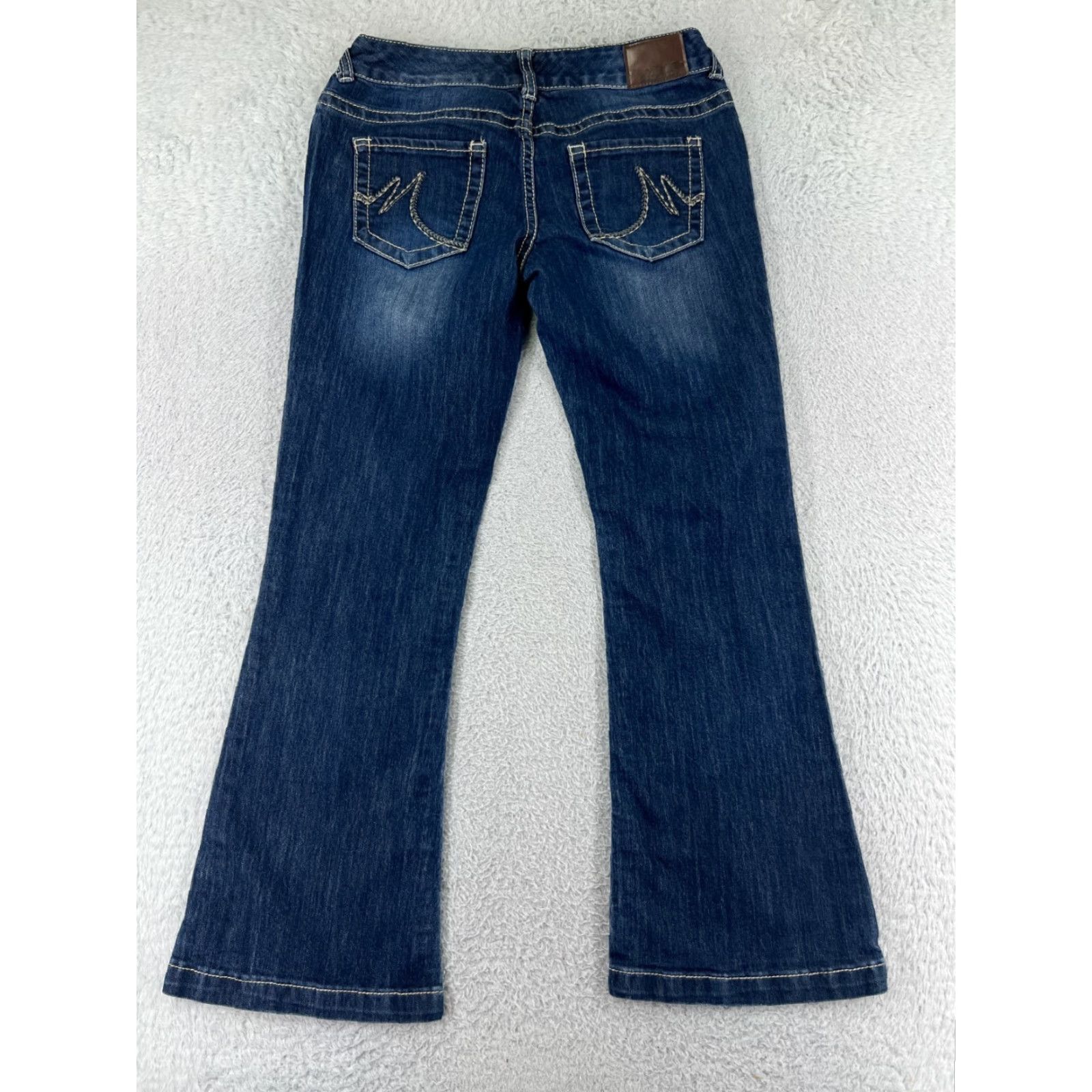 Vintage Maurices Jeans Women 5 Blue Denim Flared Medium Wash Cotton Blend 5-Pocket Design Size 27" / US 4 / IT 40 - 2 Thumbnail
