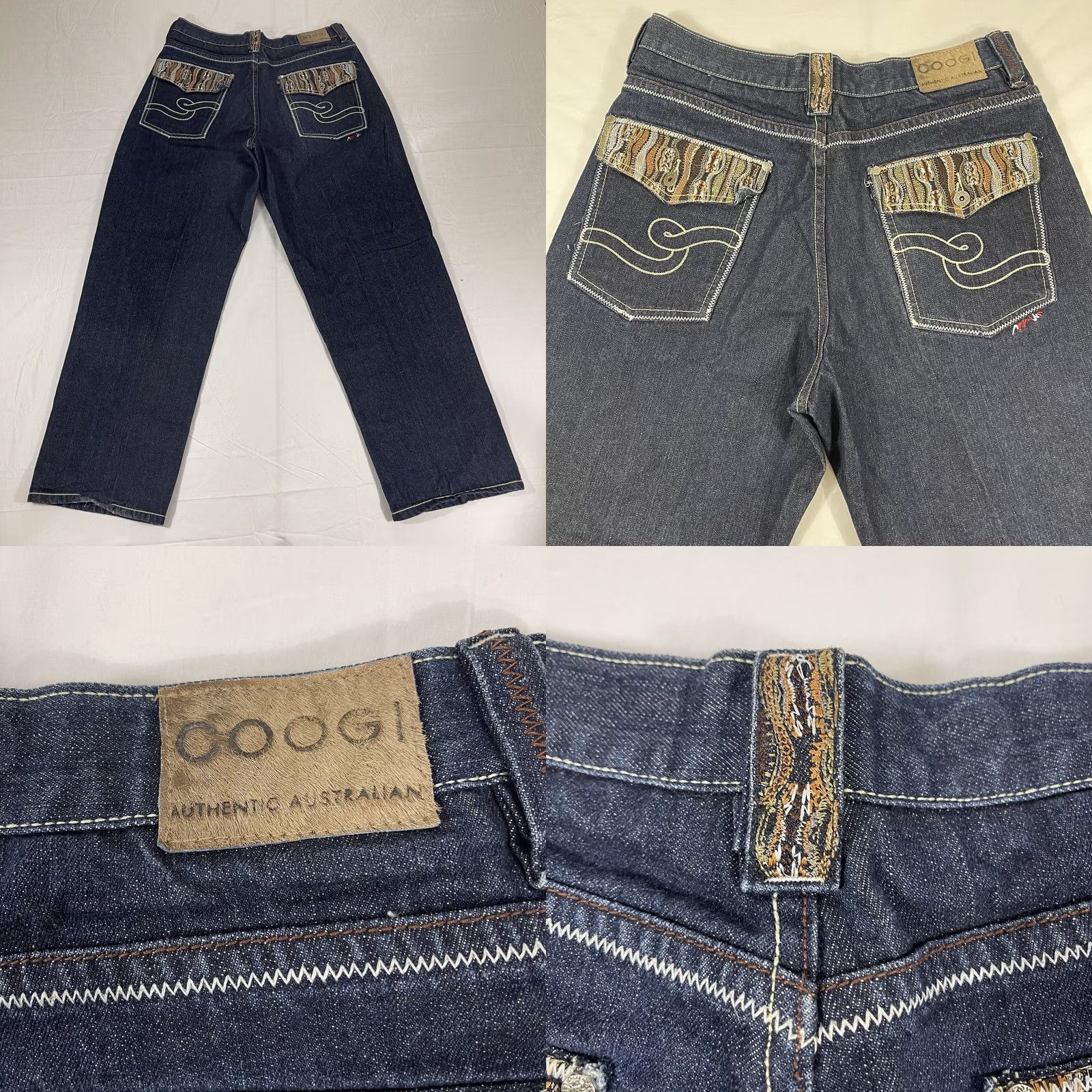 Coogi COOGI Jeans Shirt 38x34 Men 5-Pocket Knit Flap Pocket Embroidered Logo 90s Hip Hop Blue Cotton Baggy Relaxed Vintage No Size US M / EU 48-50 / 2 - 9 Thumbnail