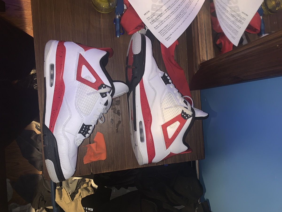 Jordan Brand Jordan 4 Red Thunder Size US 11.5 / EU 44-45 - 6 Thumbnail