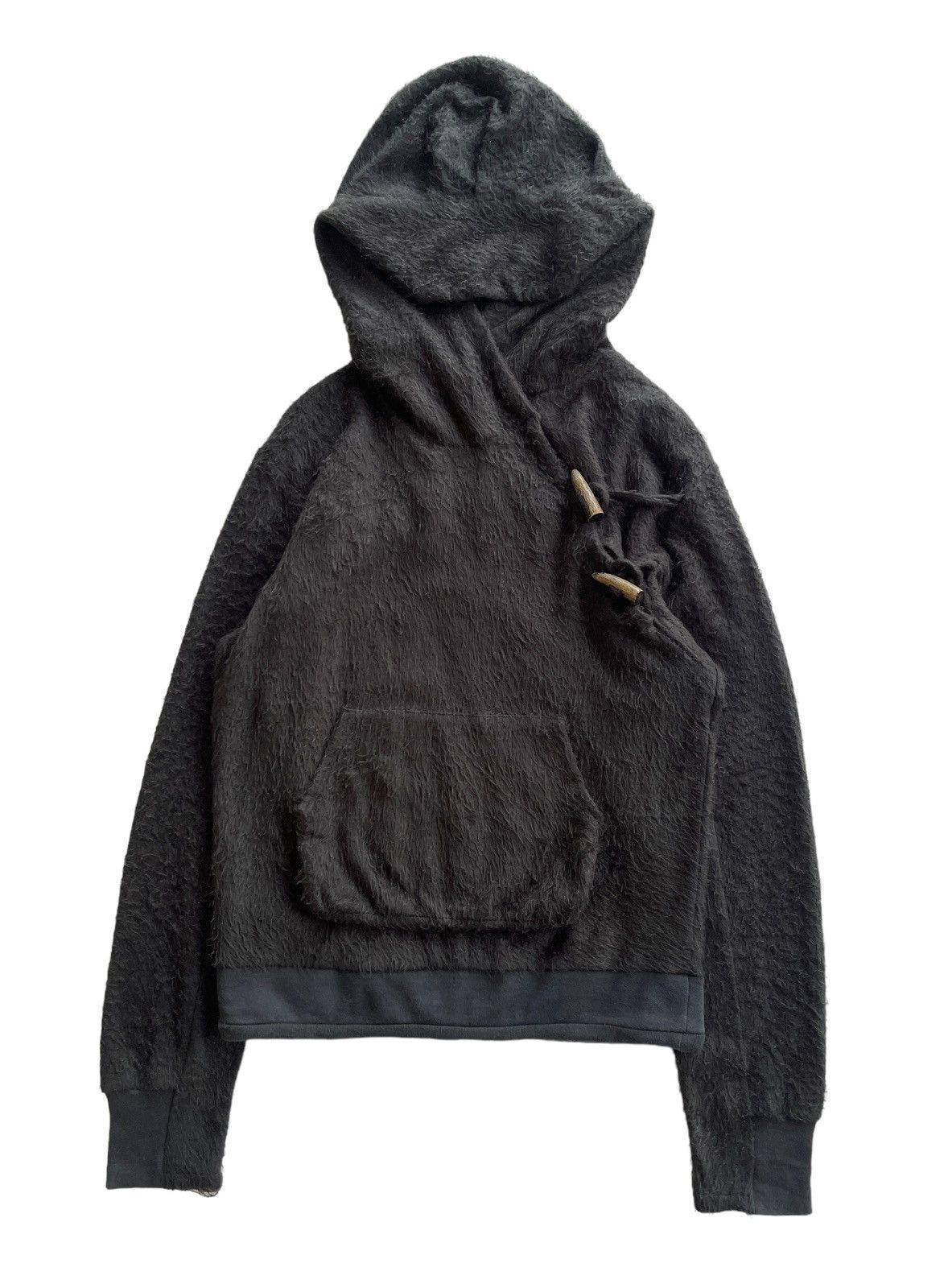 image of Alexander Lee Chang x Avant Garde Asymmetric Mudd Sweater Hoodies, Men's (Size Medium)