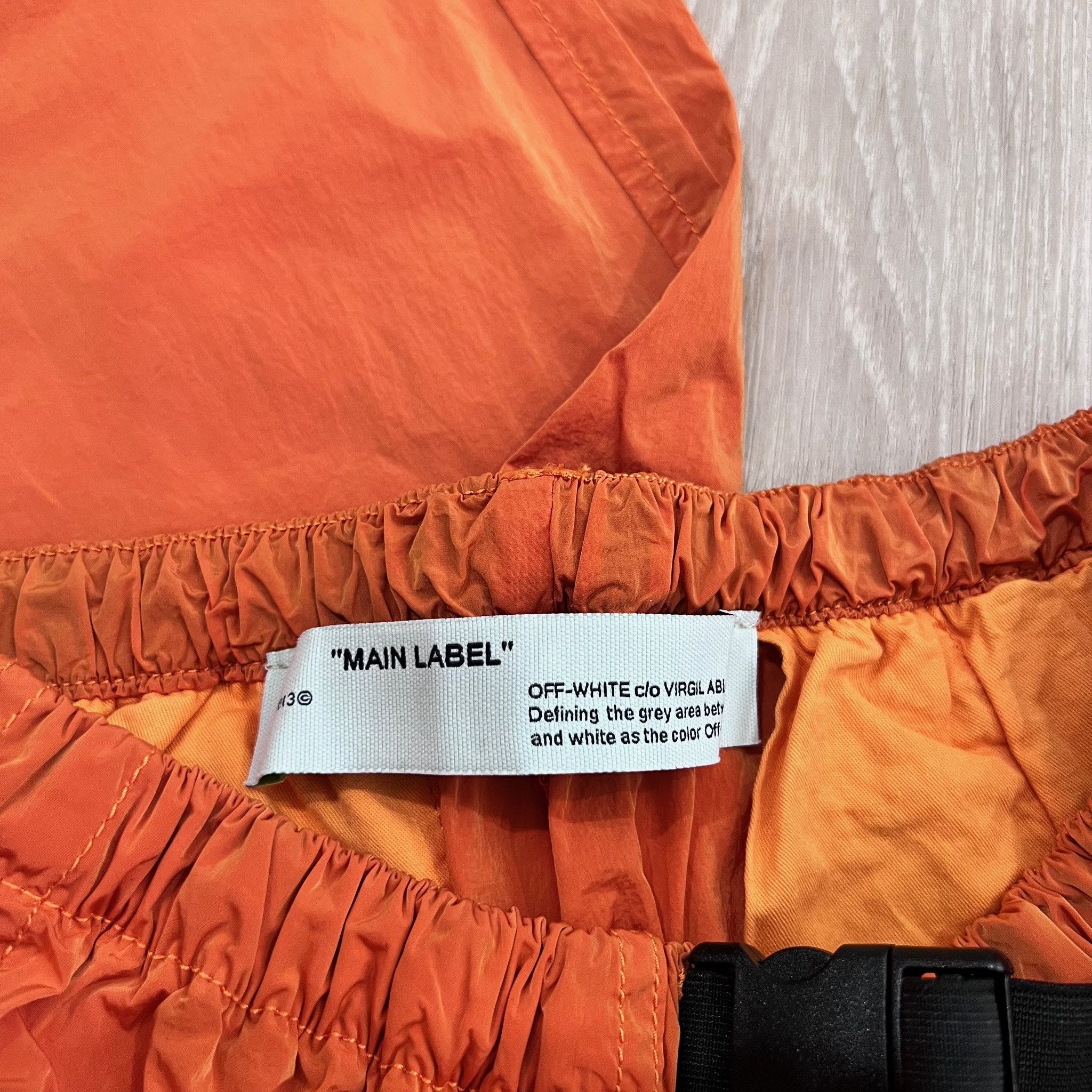 Off-White Off-White OFFF Logo Parachute Cargo Pants Orange - 31 Size US 31 - 11 Thumbnail