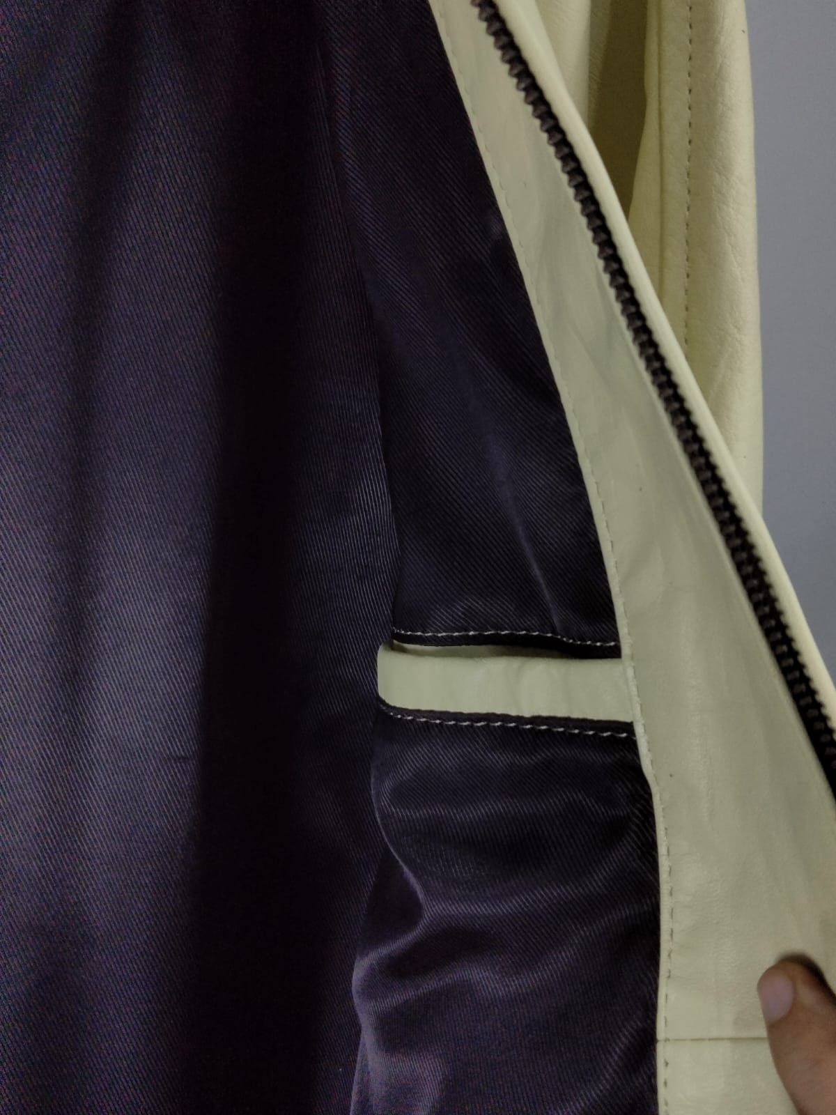 Vintage Wleti Original Beige Sheep Leather Jacket (Unisex) Size US M / EU 48-50 / 2 - 5 Thumbnail