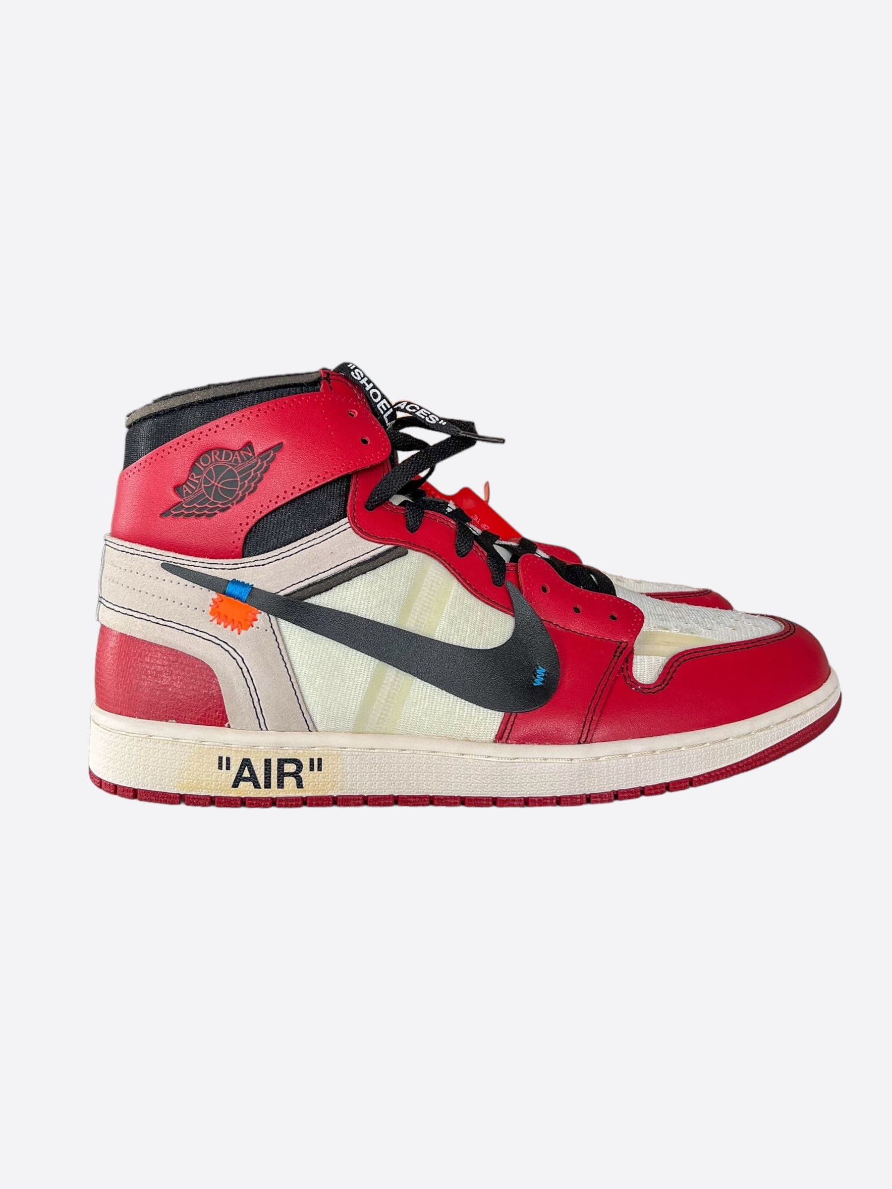Nike × Off-White Nike Off-White Red Chicago Jordan 1 Hightop Sneakers Size US 14 / EU 47 - 1 Thumbnail