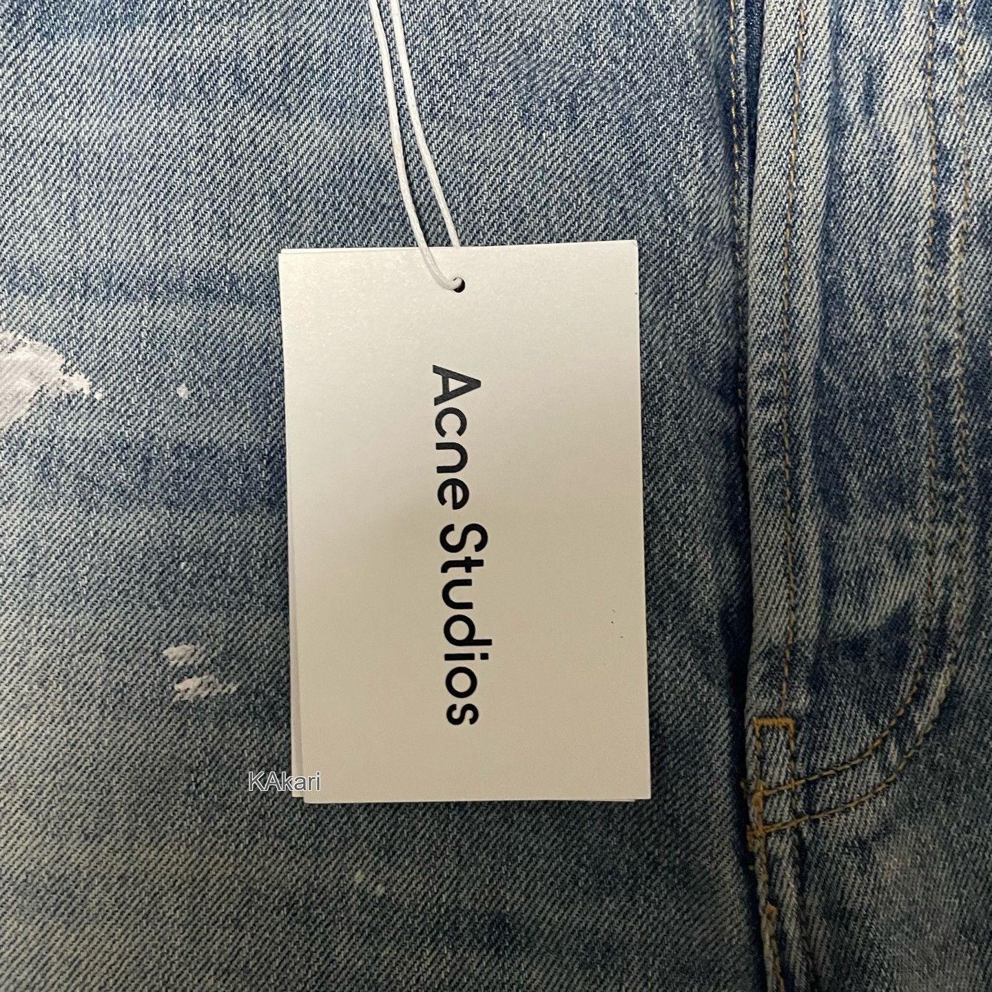 Acne Studios Acne Studios Washed Blue Splatter Jeans Size US 30 / EU 46 - 3 Thumbnail