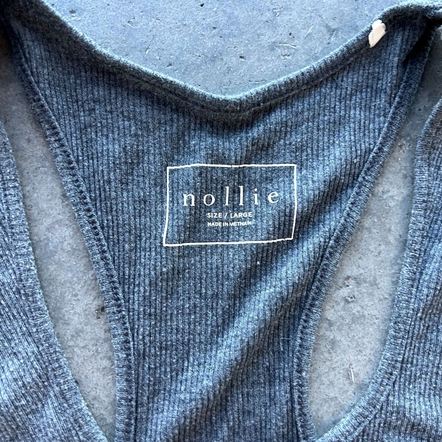 Vintage VINTAGE Pacsun Nollie Grey Raceback Low Side Ribbed Knit Tank Top L Women/Tank Size L / US 10 / IT 46 - 3 Thumbnail