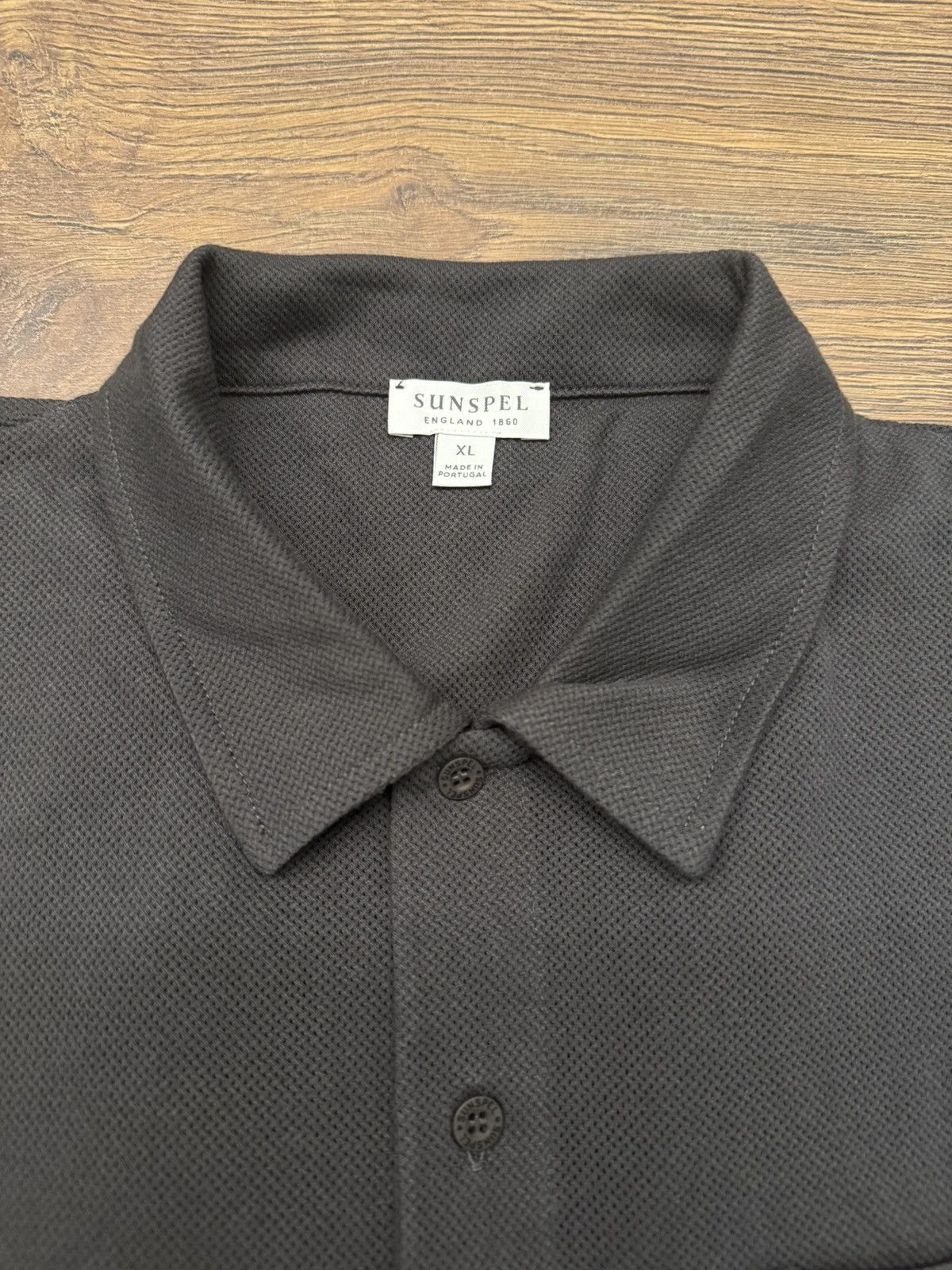 Sunspel Sunspel Charcoal Riviera Polo - Size XL Size US XL / EU 56 / 4 - 2 Thumbnail