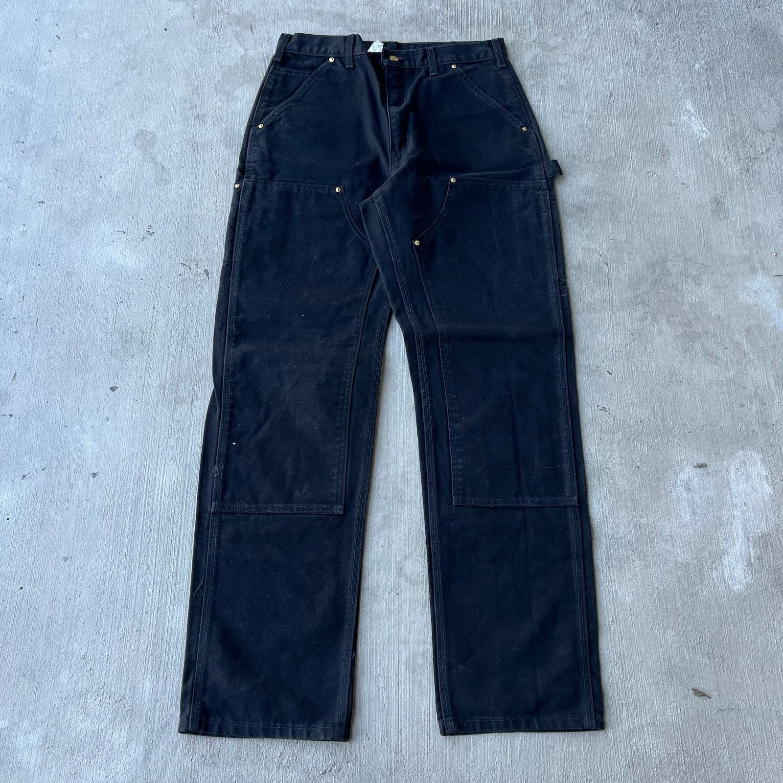 Carhartt × Vintage Carhartt black double knee work wear carpenter pants Size US 31 - 1 Thumbnail