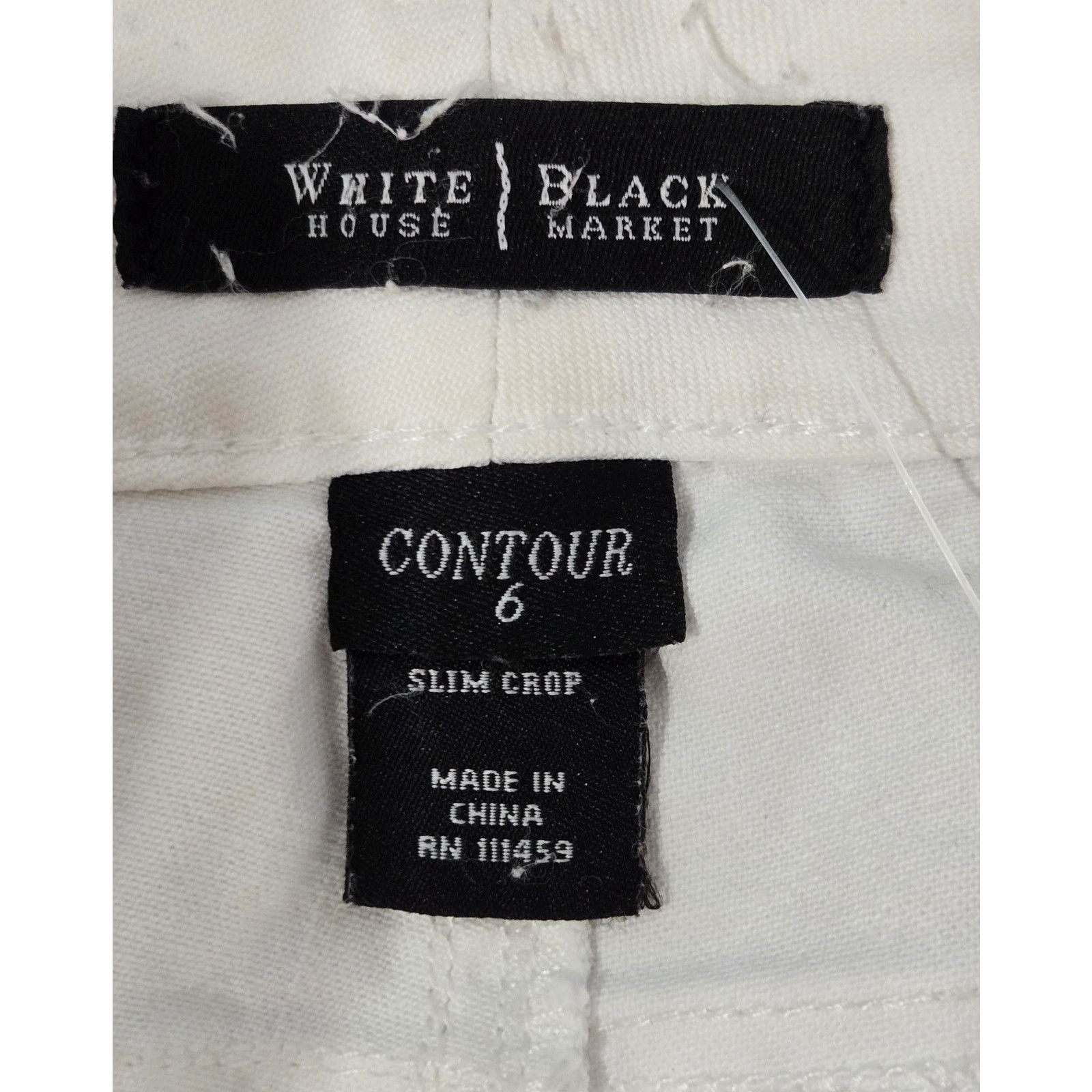 Other White House Black Market White Slim Cropped Jeans 6 Stretch Size 30" / US 8 / IT 44 - 3 Thumbnail