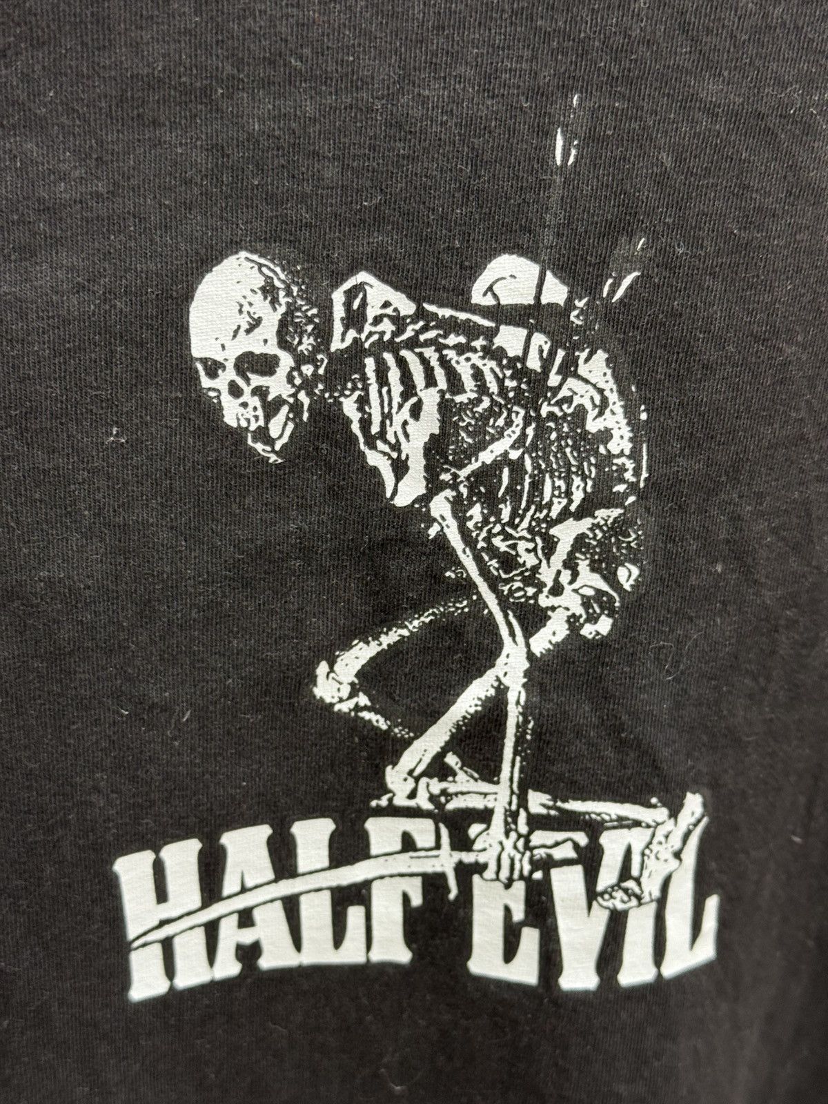 Half Evil Half Evil 333 Gothic Skeleton Printed Tee T-shirt Size US L / EU 52-54 / 3 - 4 Thumbnail