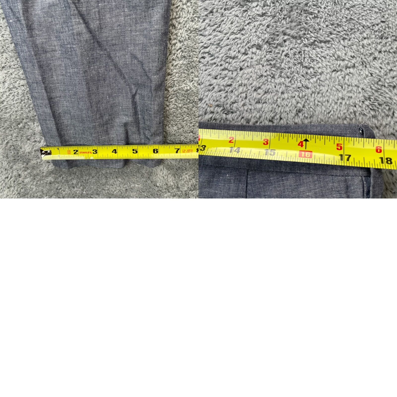 J.Crew J.CREW Pants Mens 34x30 Gray Slim Tapered Leg Dress Pants Cotton Linen Formal Shirt, 34x30, Slim Fit, Gray Size US 34 / EU 50 - 8 Thumbnail
