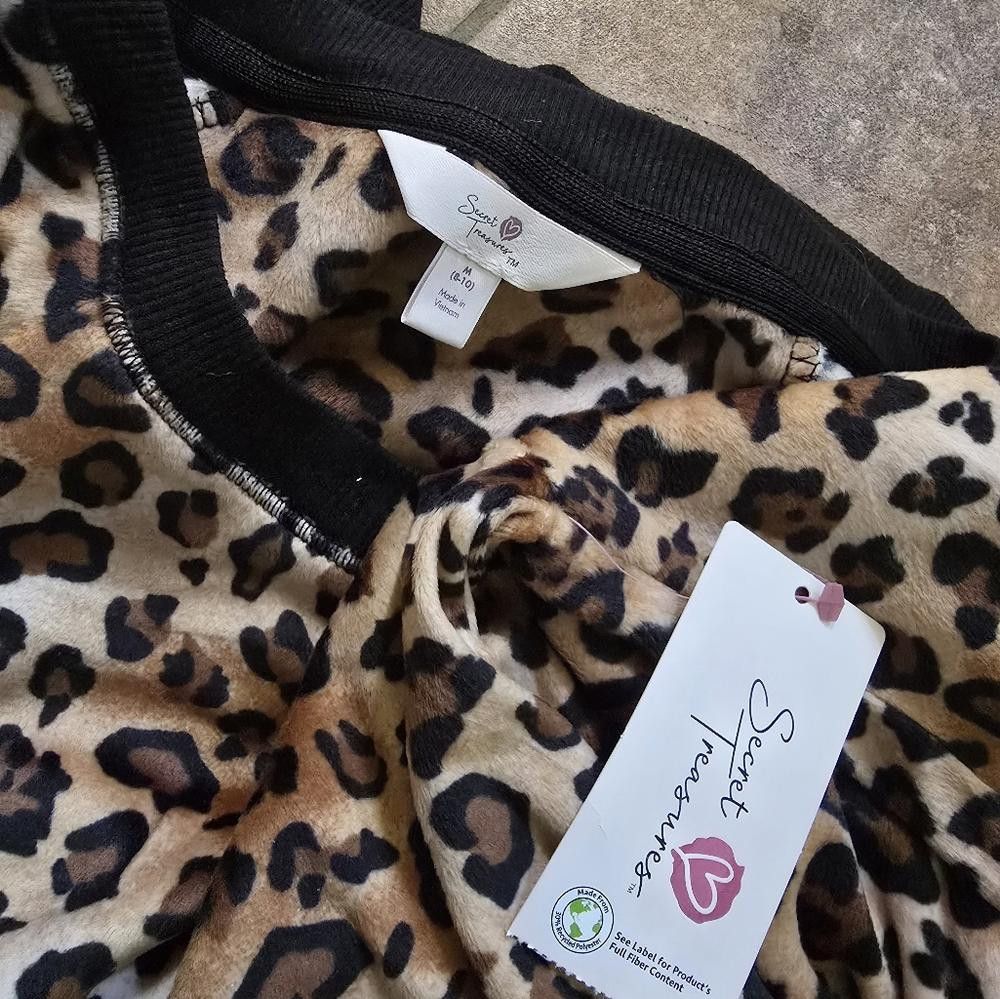 Designer Brown Leopard Black Trim ST Soft Sweater Size M / US 6-8 / IT 42-44 - 3 Thumbnail