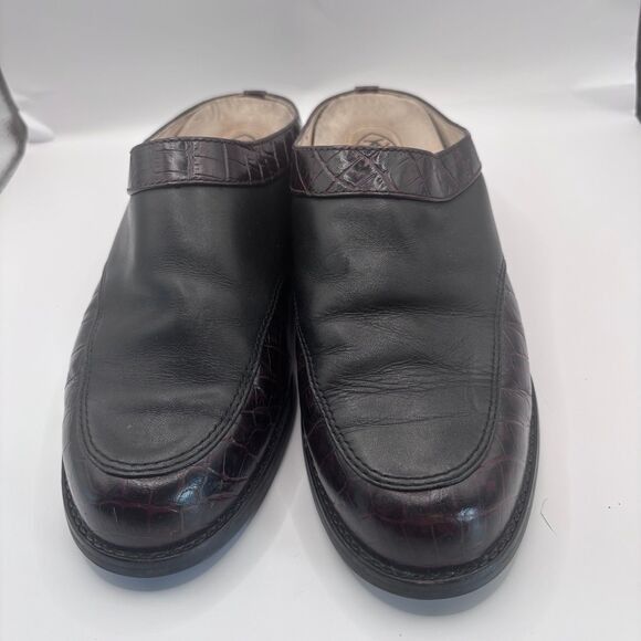 Ariat Ariat Apron-Toe Mules Women 7B Black & Brown Leather Slide Size US 7 / IT 37 - 1 Thumbnail