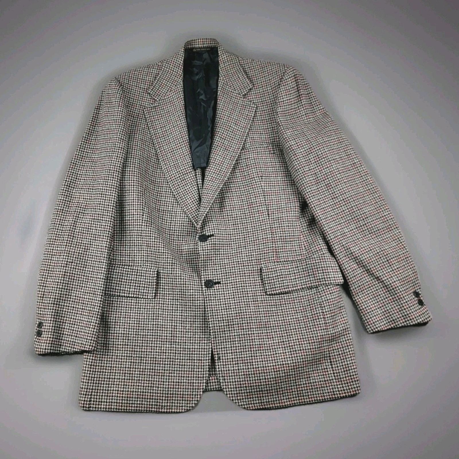 Hart Schaffner & Marx Houndstooth Wool Blazer Sport Coat