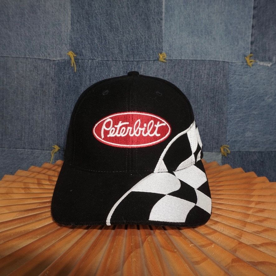 Vintage OSFA - Vintage Y2K Peterbilt embroider trucker checkered hat Size ONE SIZE - 1 Thumbnail
