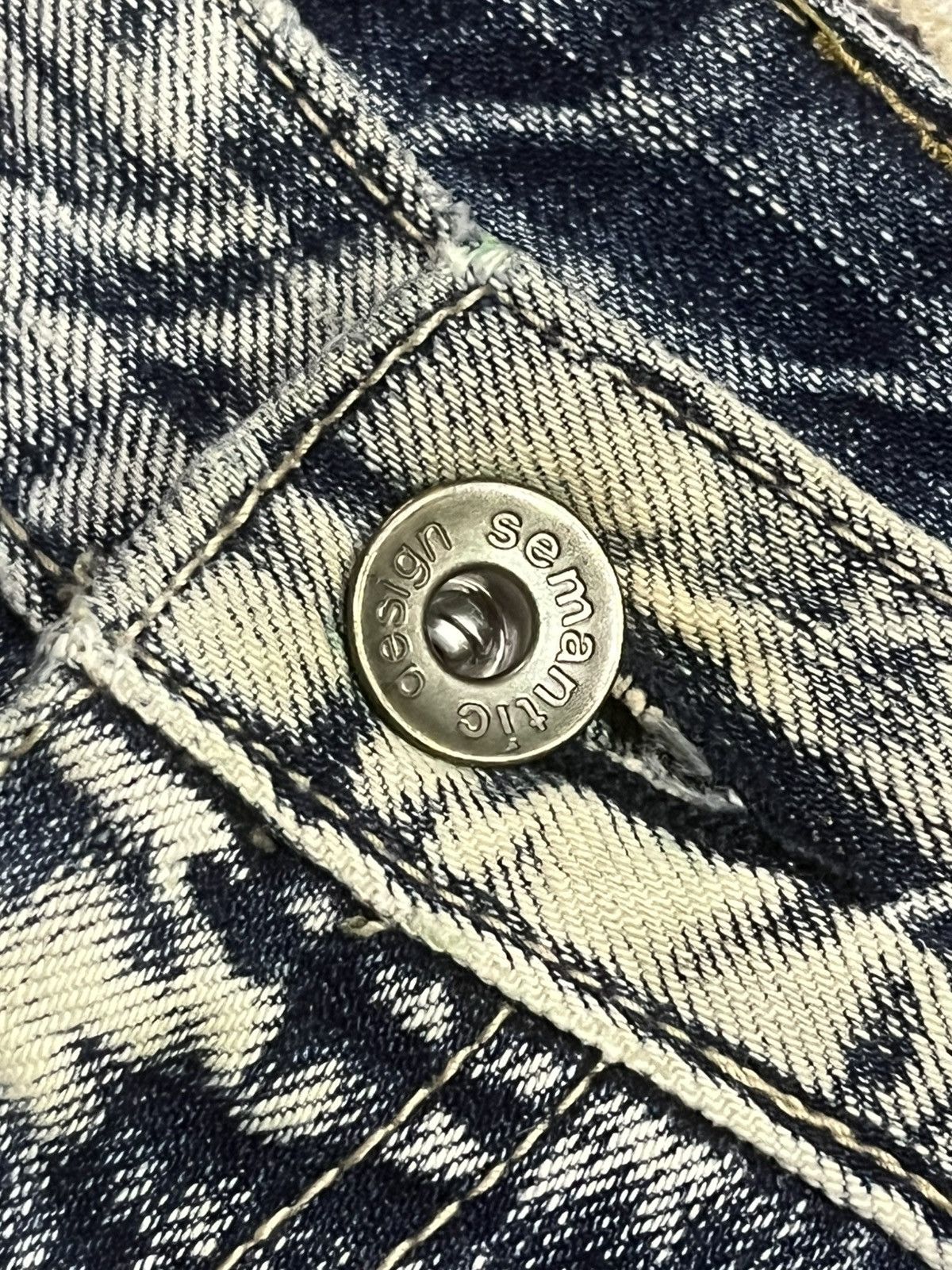 Japanese Brand × Tornado Mart × semanticdesign ⚡️Flare⚡️Vintage Semantic Design Ash Grey Distressed Jeans Size US 32 / EU 48 - 5 Thumbnail