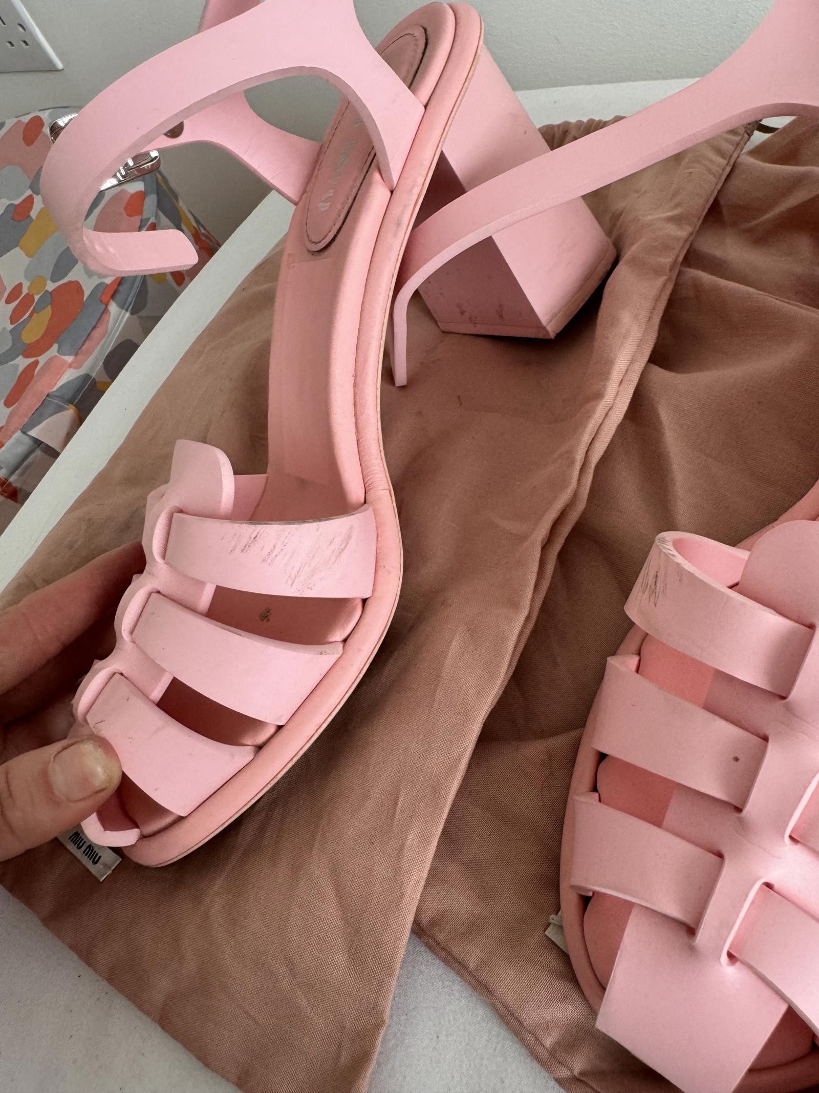 Miu Miu Miu Miu Jelly Sandals. Pink. UK 7. Size US 9 / IT 39 - 4 Thumbnail