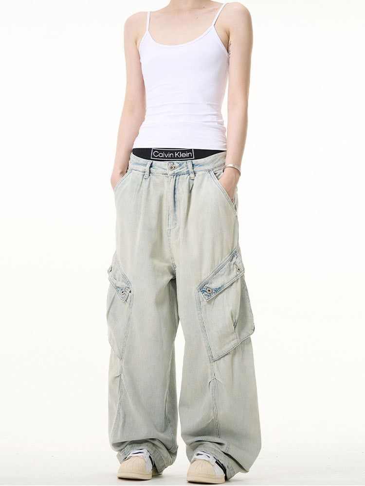 Japanese Brand × Jean American retro washed men's straight versatile work jeans Size US 32 / EU 48 - 4 Thumbnail