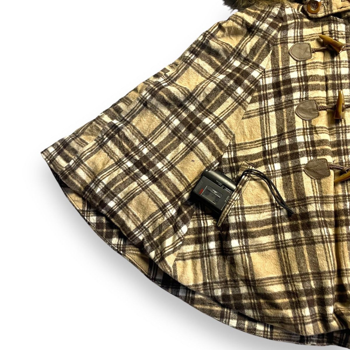 If Six Was Nine 🇯🇵 SKY BOMBER WOOL LINED FLEECE FUR HOODIE DUFFLE PONCHO Size US L / EU 52-54 / 3 - 4 Thumbnail