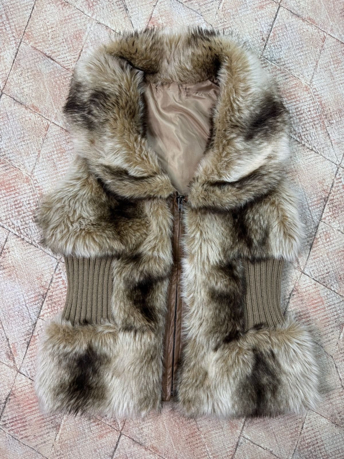 Vintage Vintage Faux Fur Vest Avant Garde Y2K Glamour Coquette style Size L / US 10 / IT 46 - 7 Thumbnail