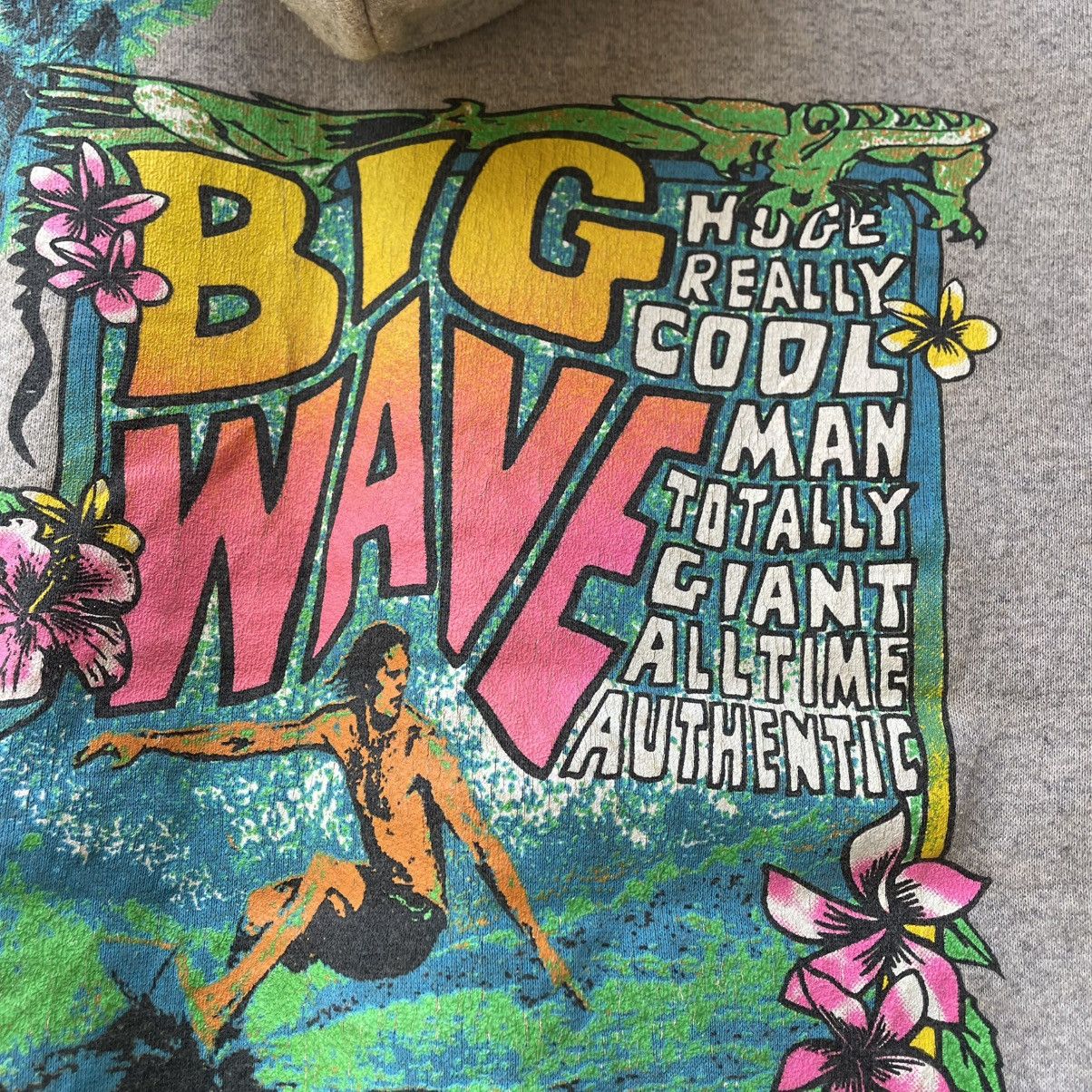 Vintage 🔥Vintage 1994 Surf And Sweat Big Wave Groovy Pullover Hoodie Size US M / EU 48-50 / 2 - 2 Thumbnail