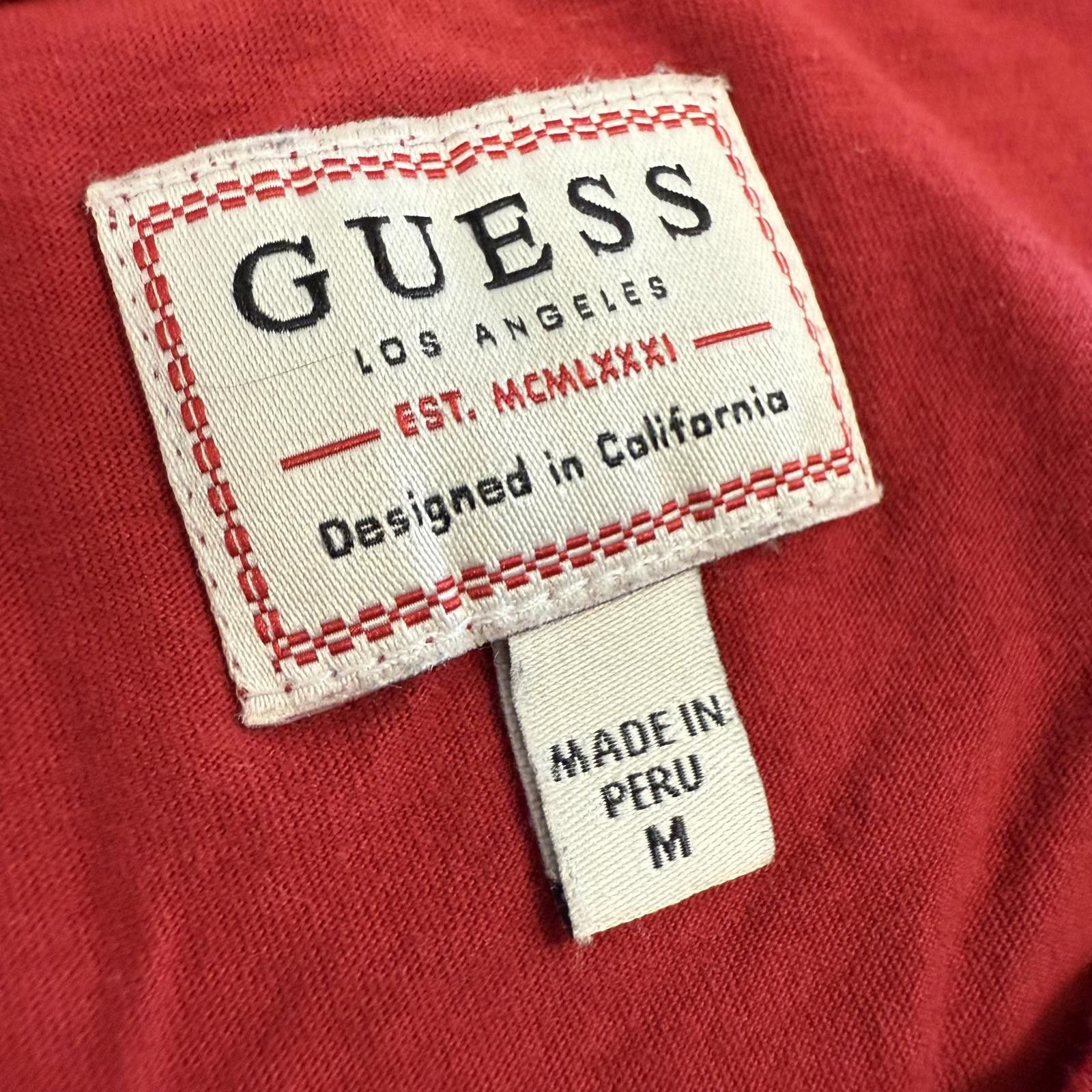 Guess GUESS Men's Embroidered Spell Out Logo Red Official - M Size US M / EU 48-50 / 2 - 3 Thumbnail