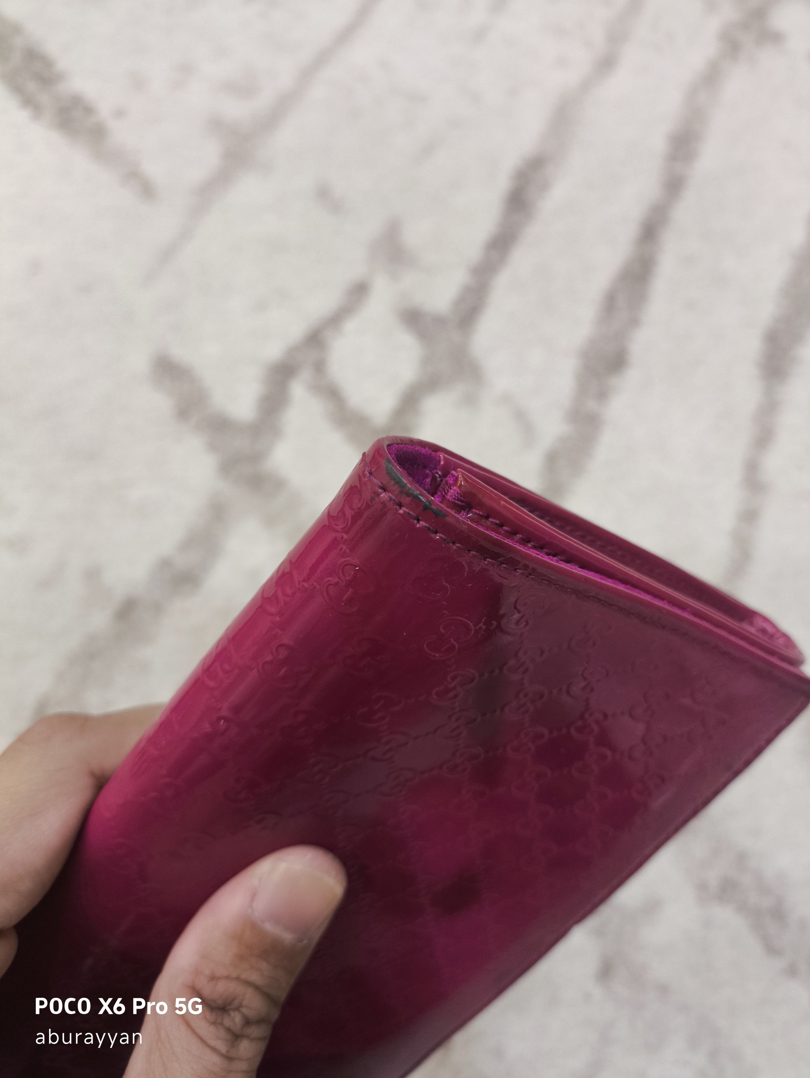 Gucci Gucci Micro Guccissima Pink Patent Leather Clutch Bag Size ONE SIZE - 6 Thumbnail