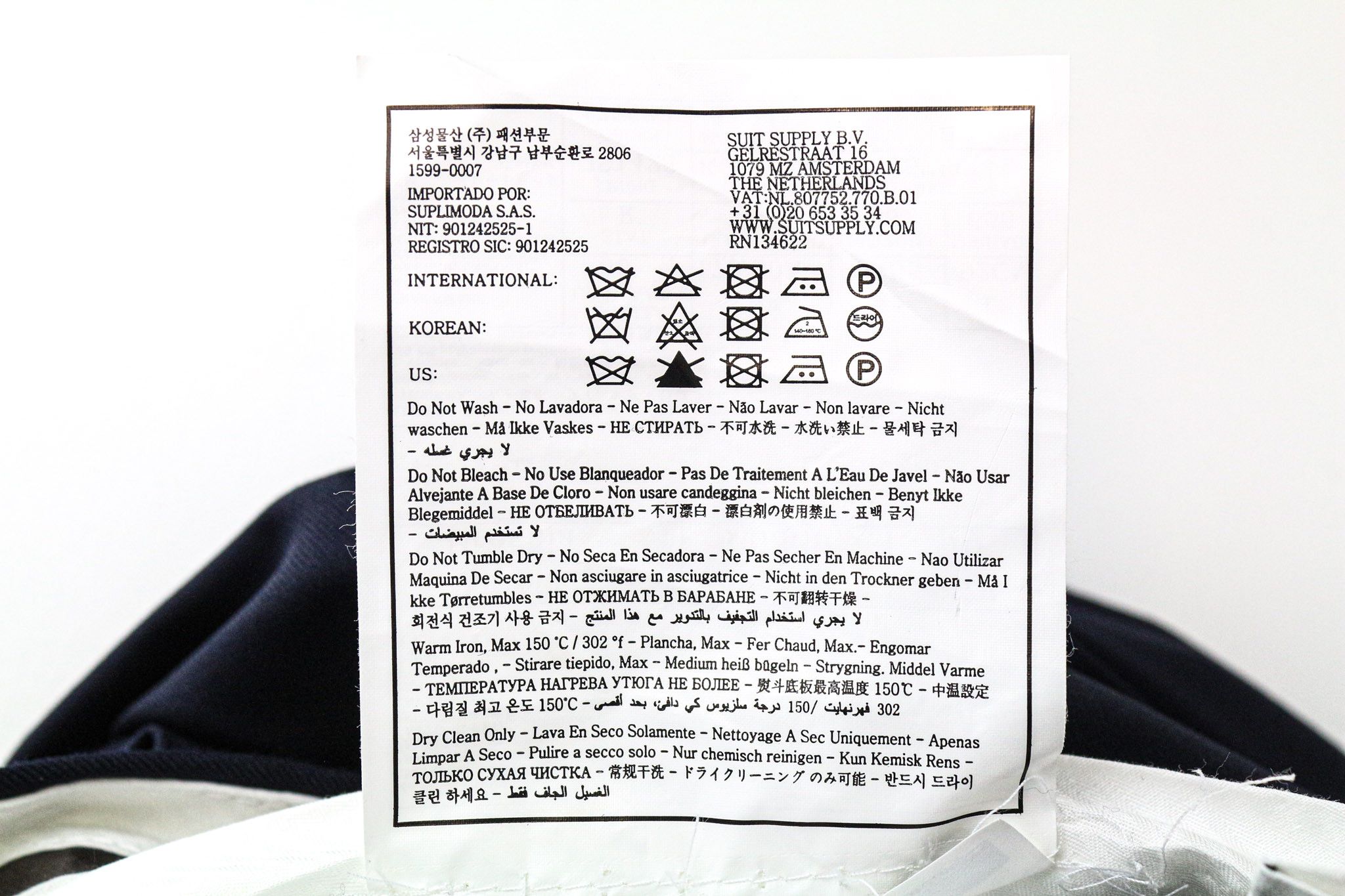 Suitsupply BRESCIA UK36R Blue Wool Lined Trousers 75183 Size 36R - 6 Thumbnail