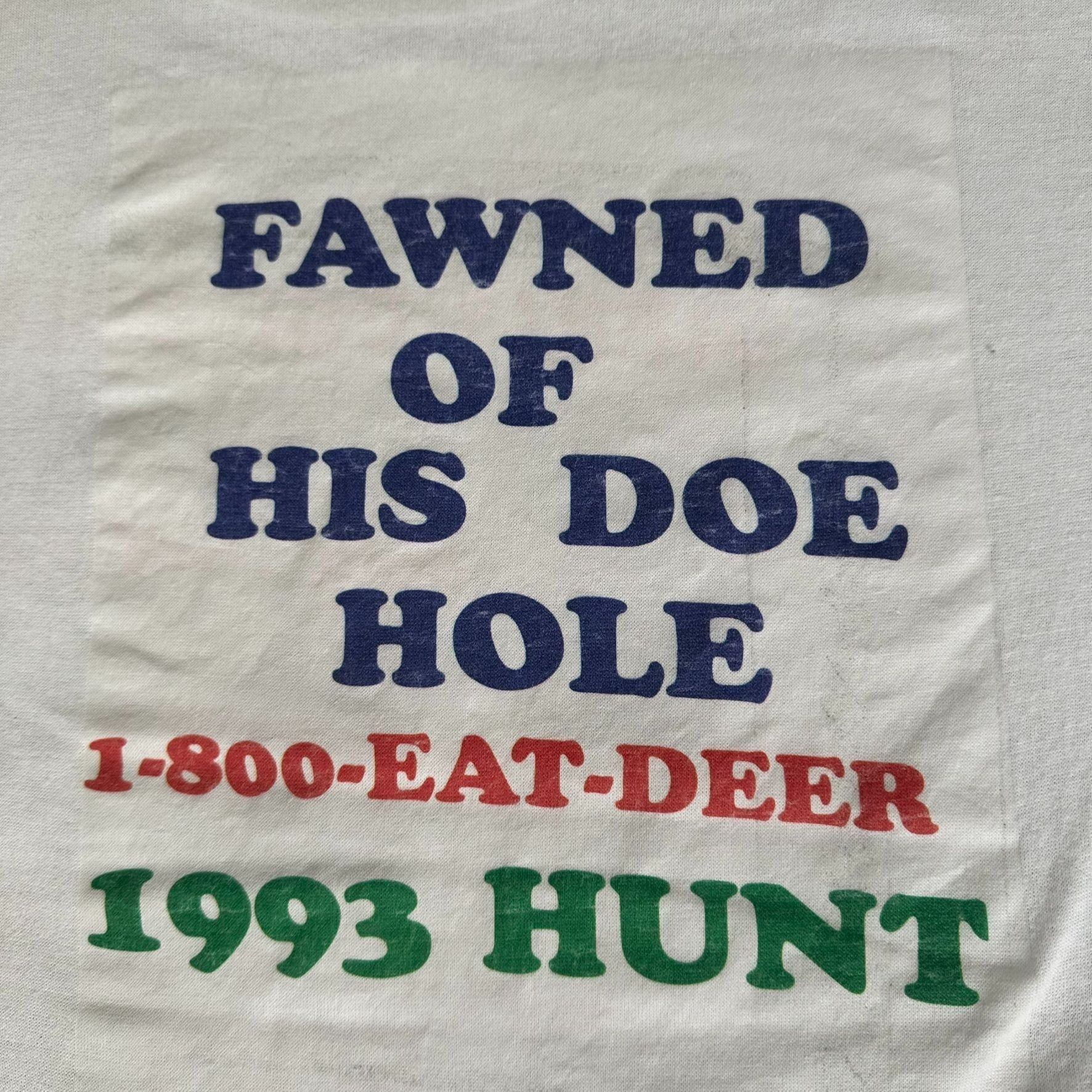 Brockum Vintage 1993 Deer Hunting T-Shirt Single Stitch Boxy Redneck Size US XL / EU 56 / 4 - 6 Thumbnail