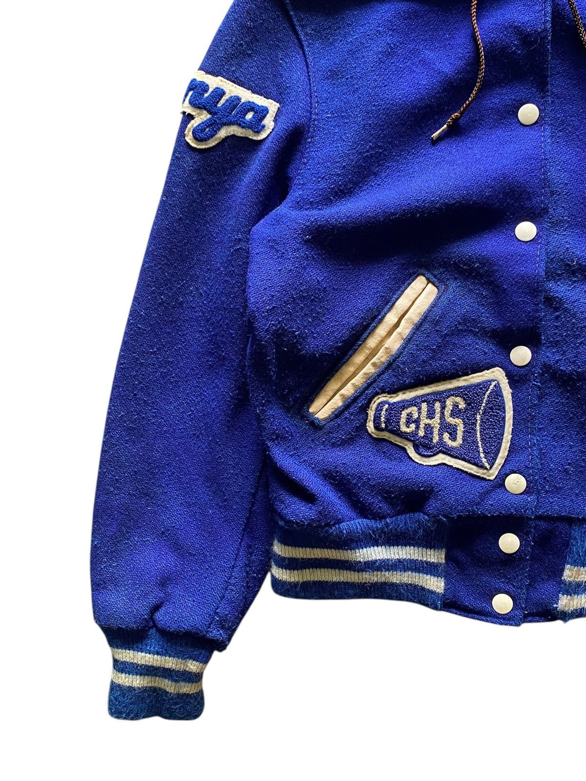 Delong Vtg 70s Delong Wool Varsity Blue Jacket Size US S / EU 44-46 / 1 - 4 Thumbnail