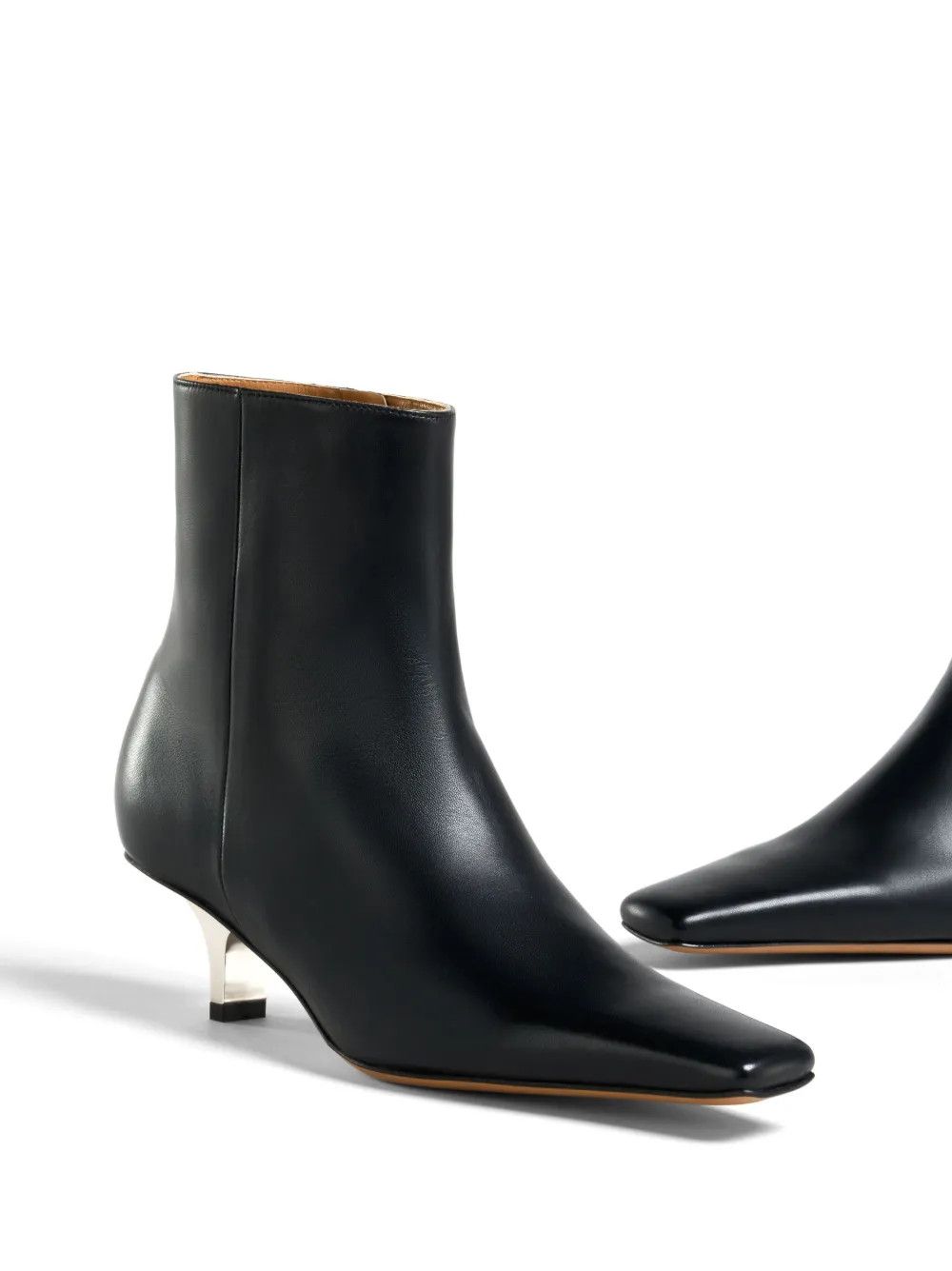 Marni o1y1025 Leather Ankle Boots in Black Size US 8 / IT 38 - 4 Thumbnail