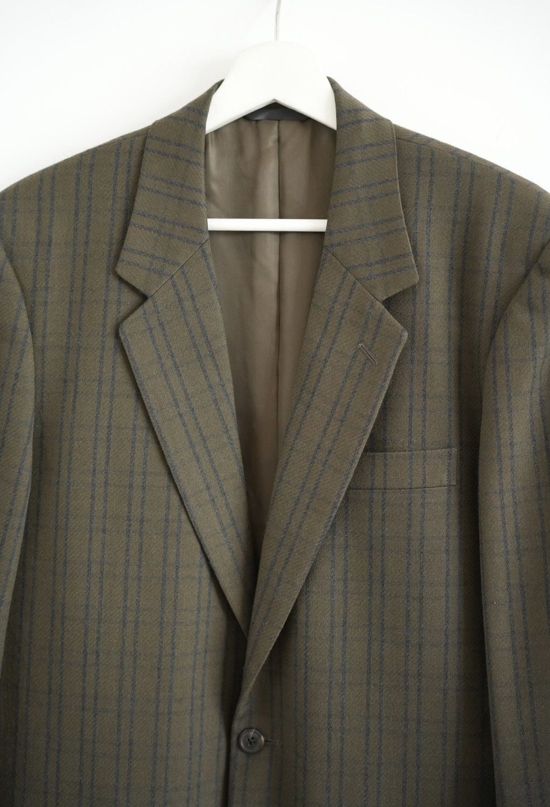Yohji Yamamoto Yohji Yamamoto 80s Olive Green Vintage Plaid Blazer K4 Size US S / EU 44-46 / 1 - 3 Thumbnail