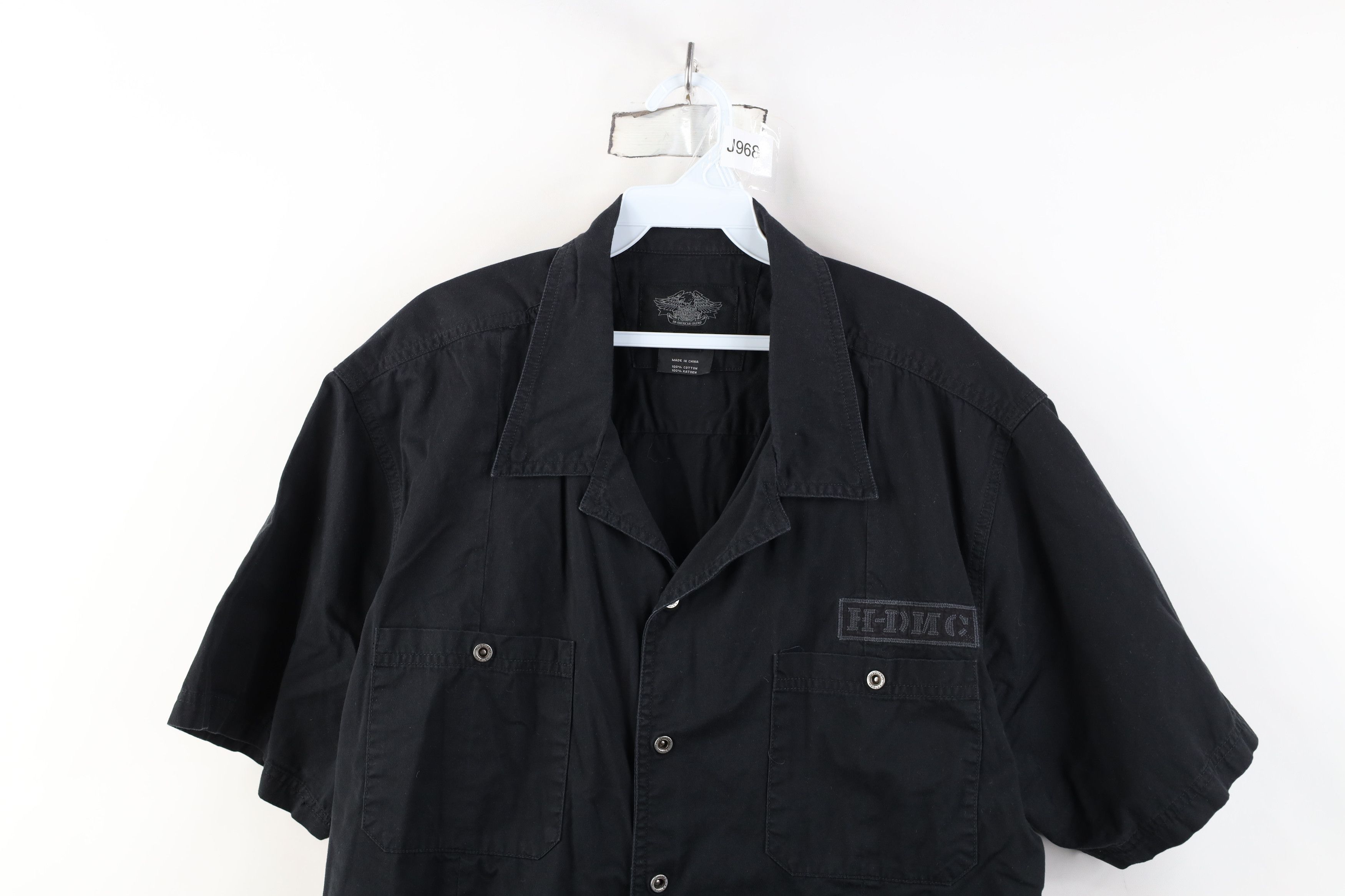 Harley Davidson Vintage Harley Davidson Spell Skull Mechanic Button Shirt Size US XXL / EU 58 / 5 - 2 Thumbnail