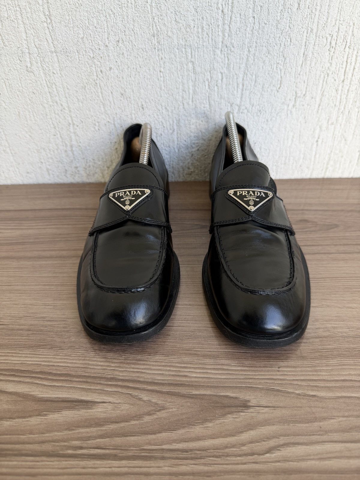 Prada ❤️🔥 brushed leather loafers Size US 9 / IT 39 - 2 Thumbnail
