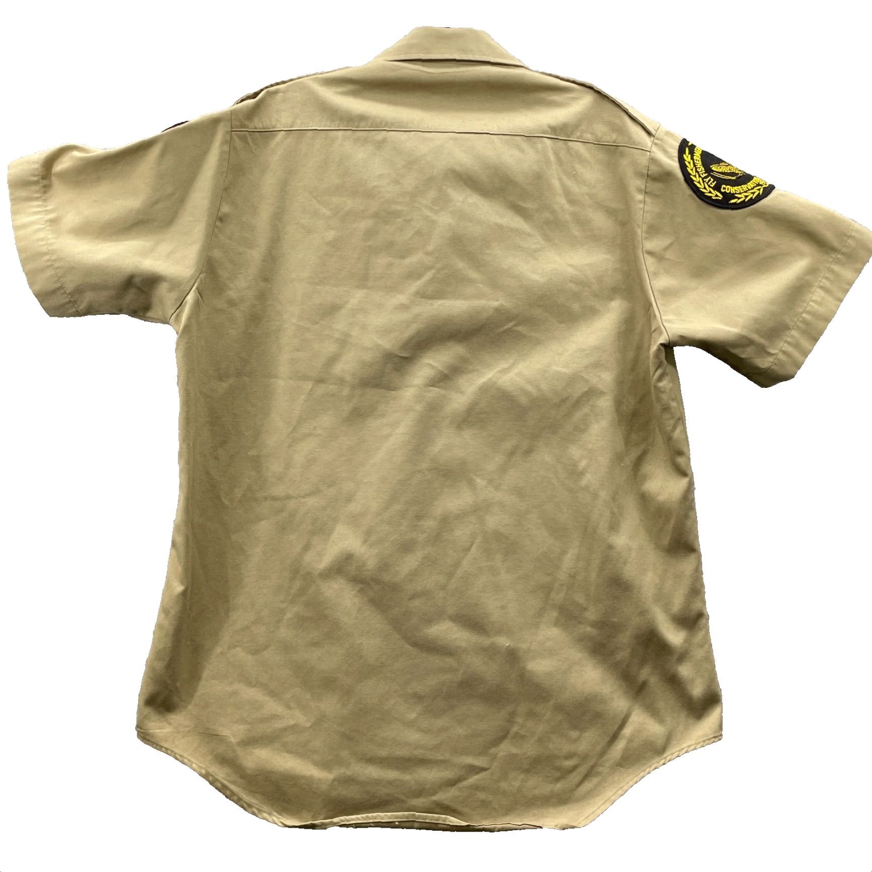 Champion Vintage Fly Fishing Shirt Women's Brown Twill Patches Embroidered Champion, Button-Up, 1979, Size Large, Size L, Casual Workwear, Martin Mfq. Size L / US 10 / IT 46 - 2 Thumbnail