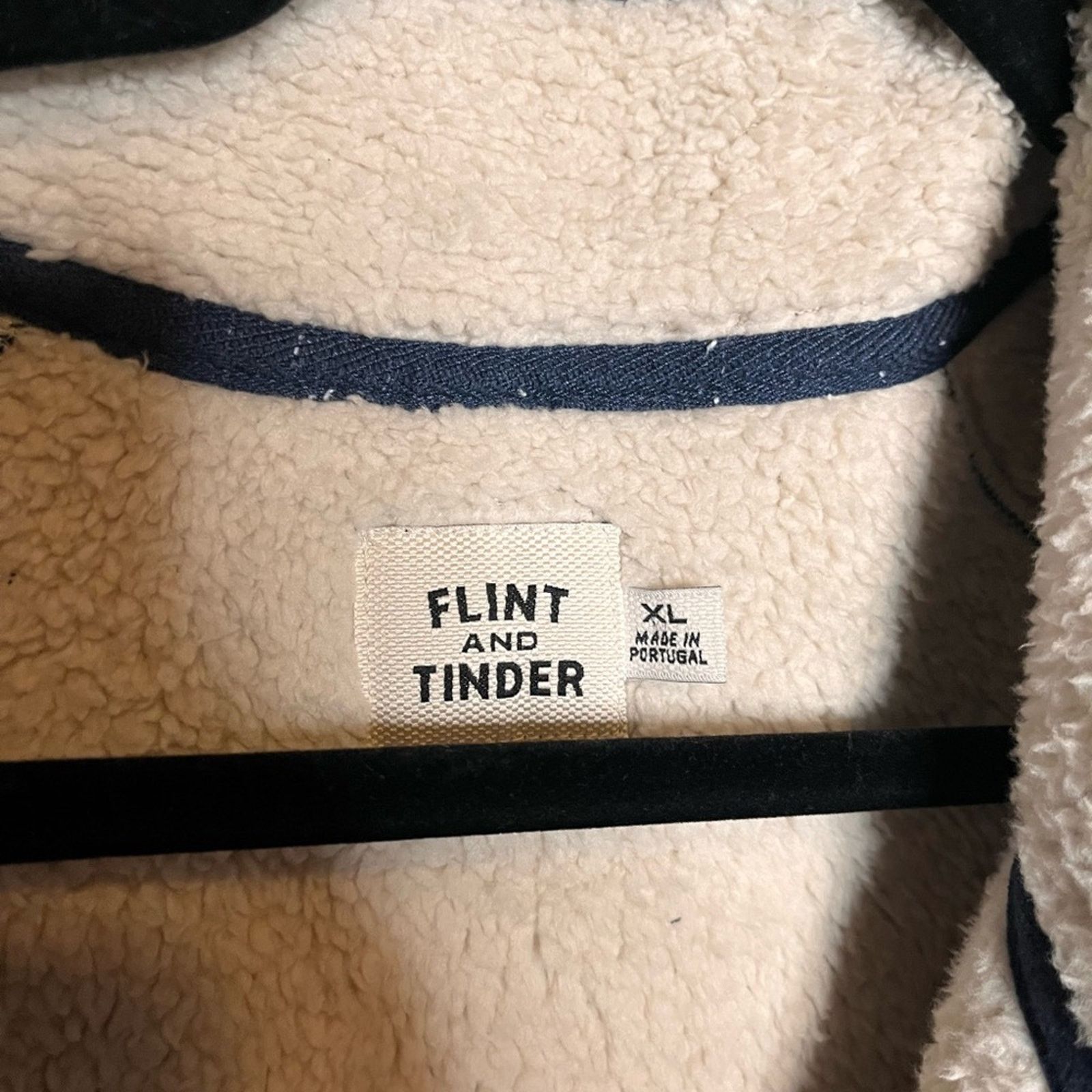 Huckberry FLINT AND TINDER Sherpa Lined Quarter Zip in Navy Size XL Size US XL / EU 56 / 4 - 4 Thumbnail