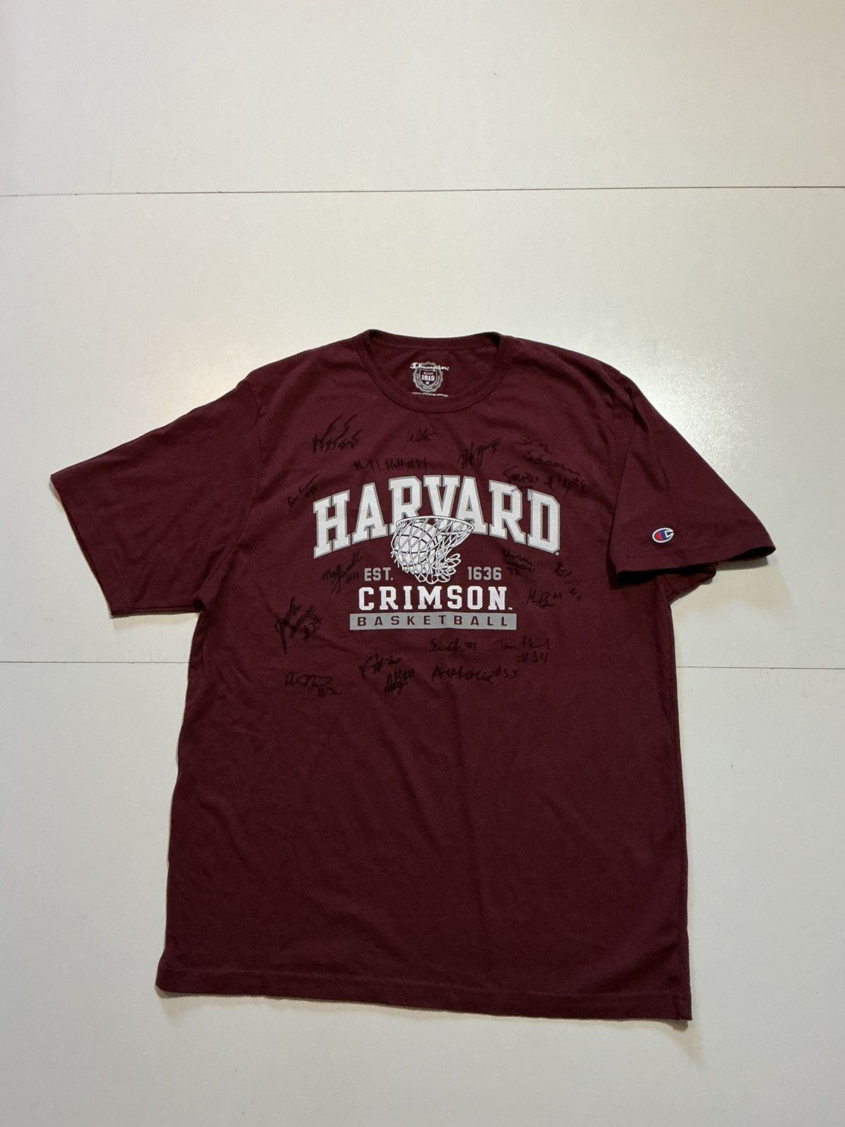 Champion Champion Harvard Crimson Basketball Autographed T-Shirt Size US L / EU 52-54 / 3 - 2 Thumbnail