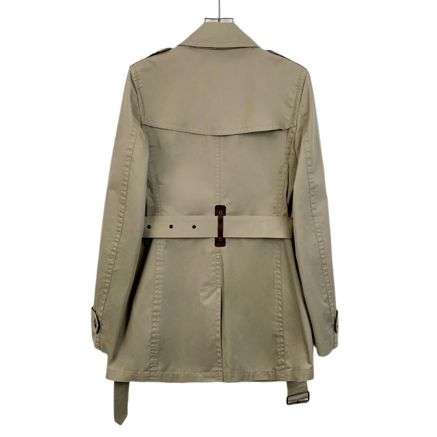 Burberry Burberry Mens Beige Double-Breasted Trench Coat With Belt Size US XXS / EU 40 - 2 Thumbnail
