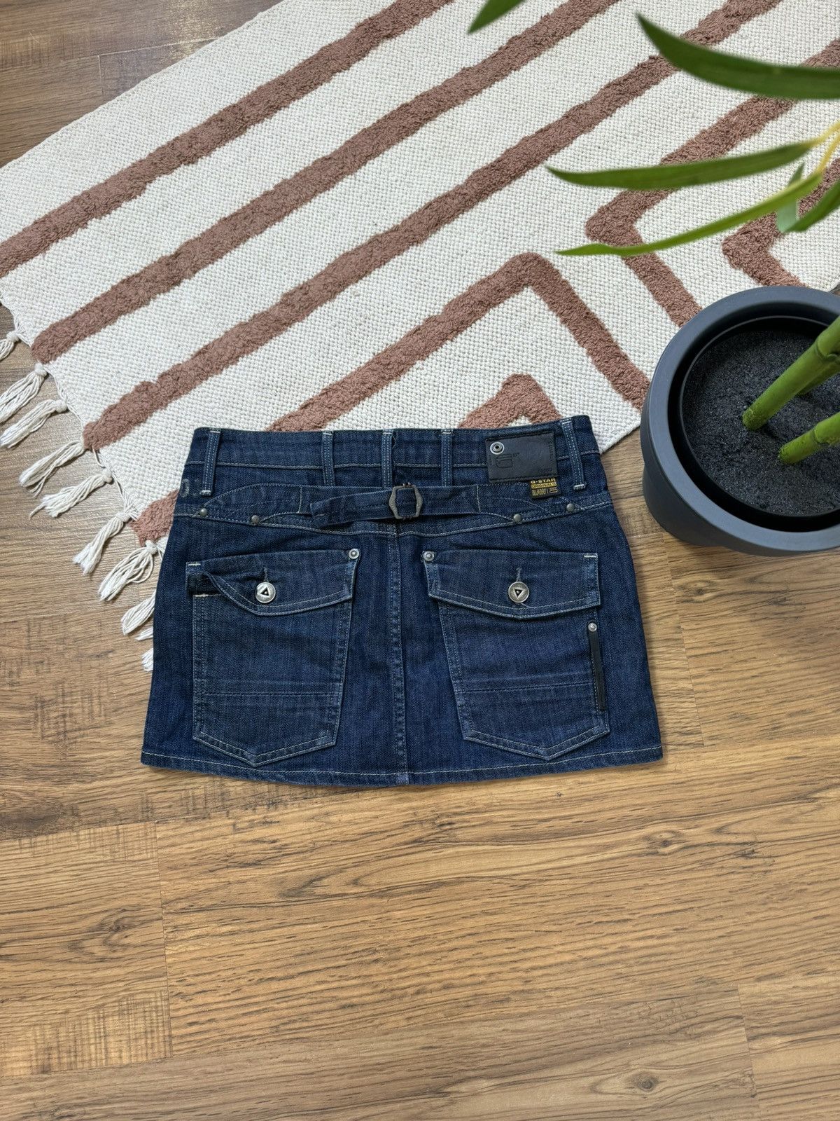 MULTIPOCKET G-STAR RAW DENIM MINI SKIRT