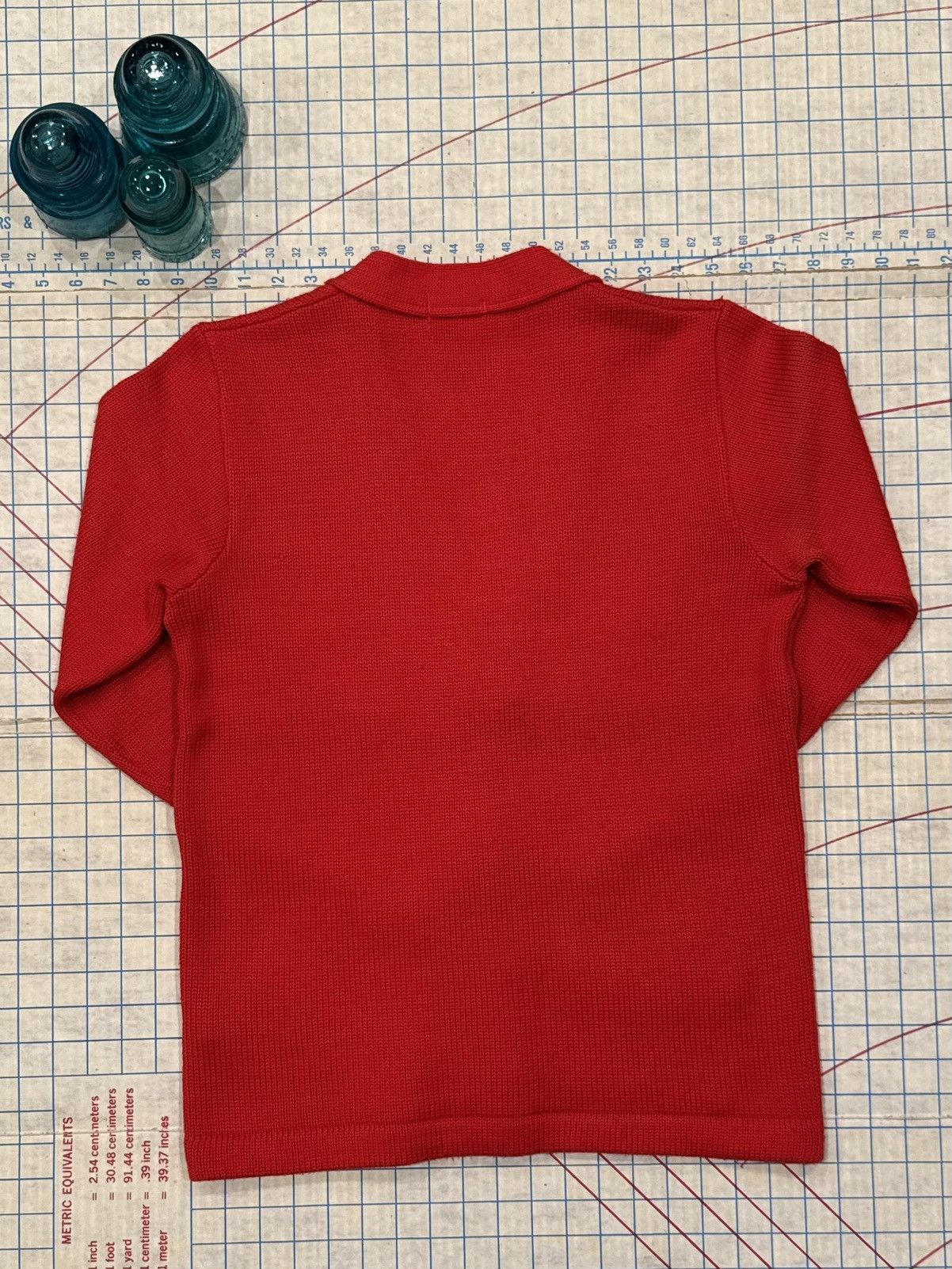 Van Vintage Van Jacket Boys Japan Red Cardigan Fits Size Small Size US S / EU 44-46 / 1 - 12 Thumbnail