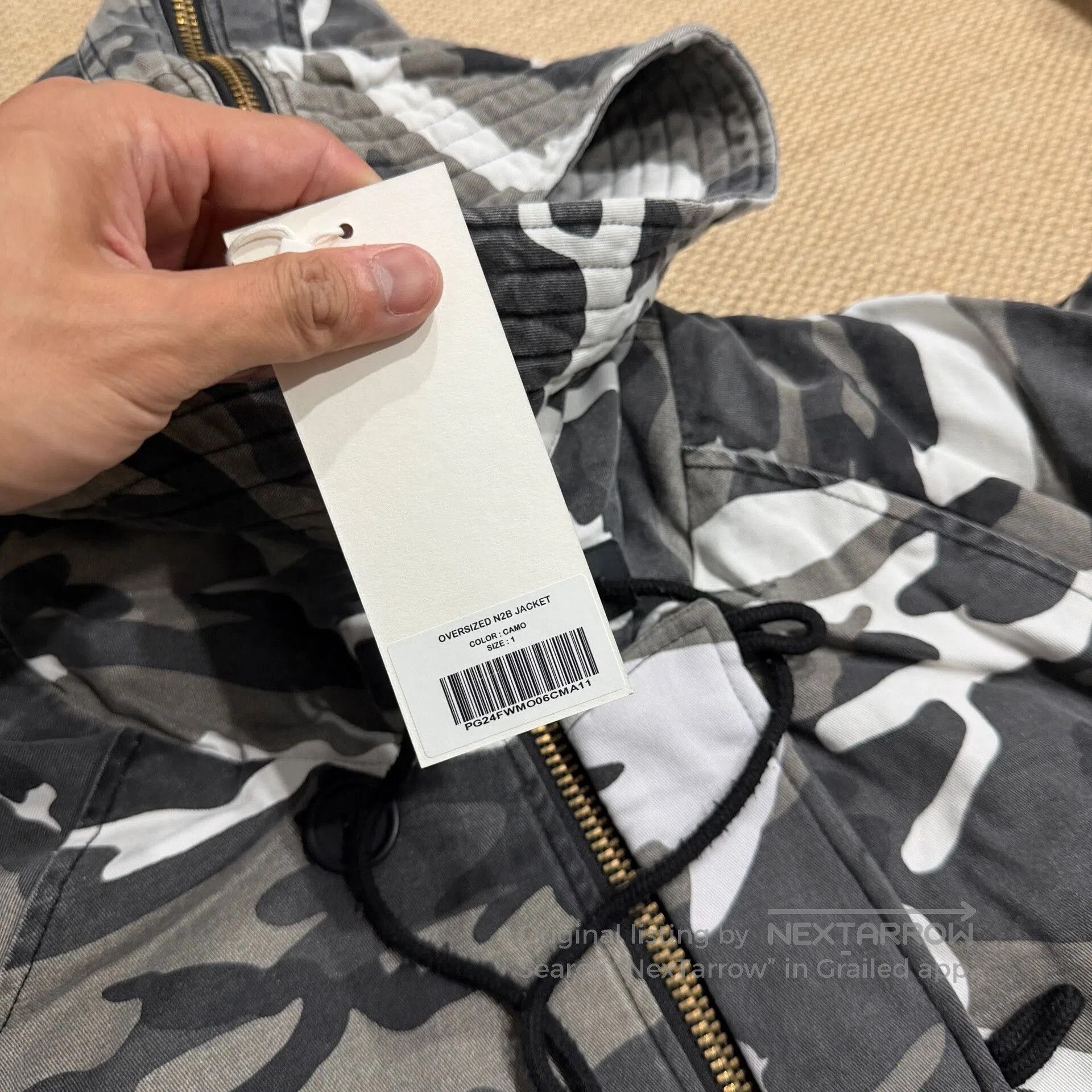 GRAILZ Camo Oversized Down Jacket. Size US S / EU 44-46 / 1 - 4 Thumbnail