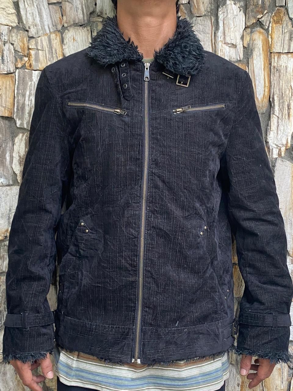 Smith's American Smiths American FUR JACKET GOTHIC PUNK Style Size US L / EU 52-54 / 3 - 2 Thumbnail