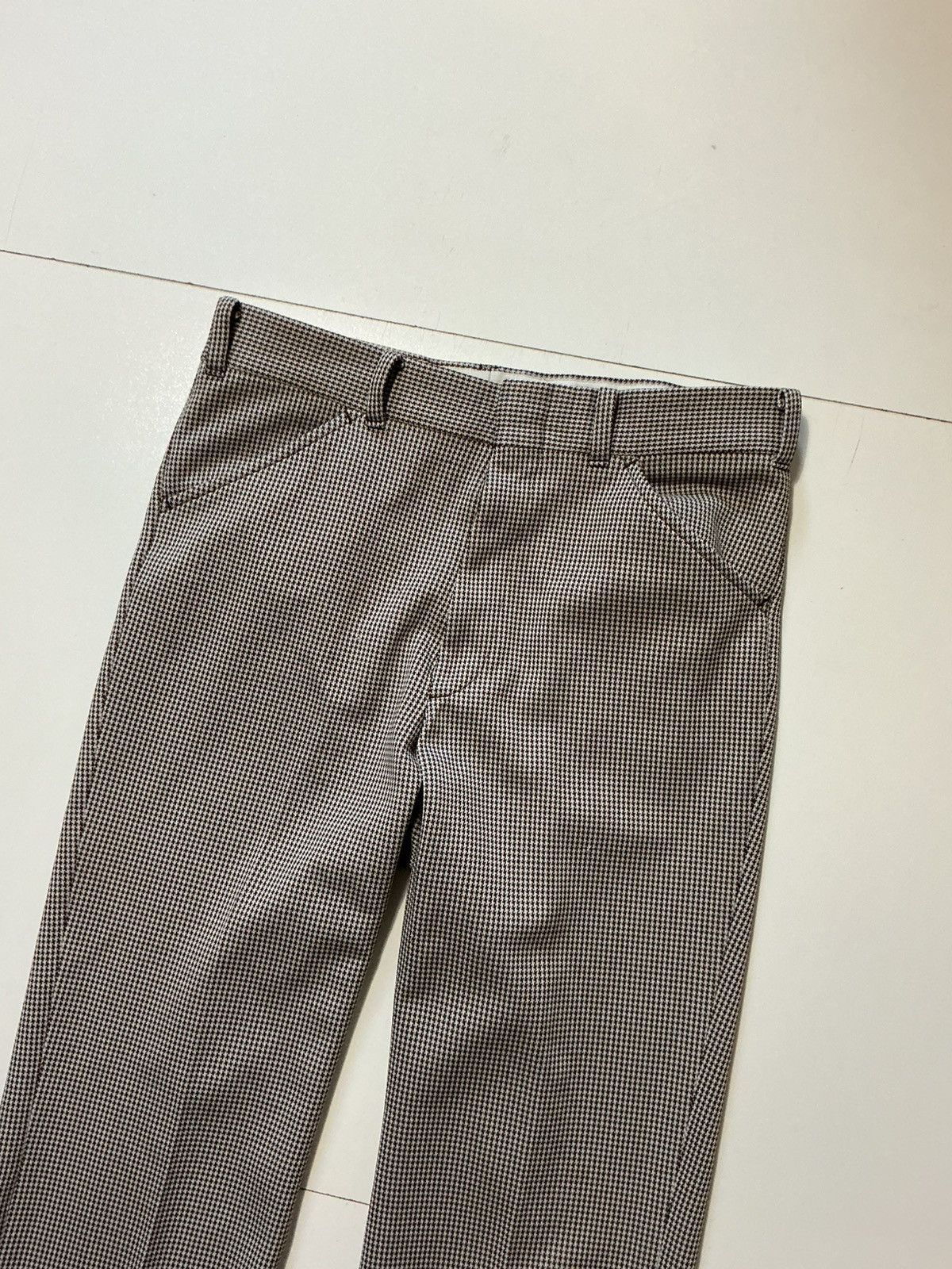 Vintage Vintage 70s Houndstooth Talon Polyester Disco Flare Pants Size US 34 / EU 50 - 5 Thumbnail