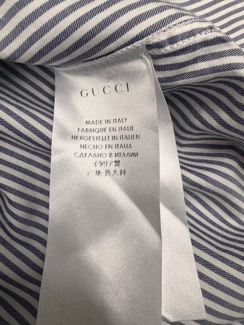 Gucci Gucci Tom Ford Men Blue White Striped Slim Fit Shirt Size US S / EU 44-46 / 1 - 4 Thumbnail
