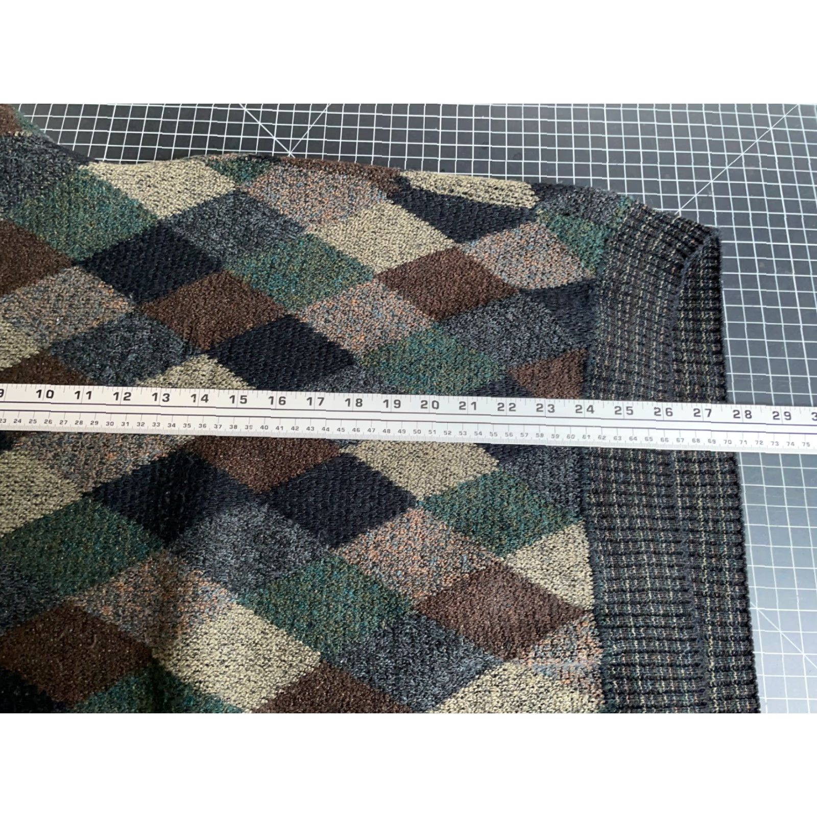 Vintage VINTAGE Protege Sweater Men XL Brown Green Argyle Diamond V-Neck USA Made Knit VTG Size US XL / EU 56 / 4 - 6 Thumbnail