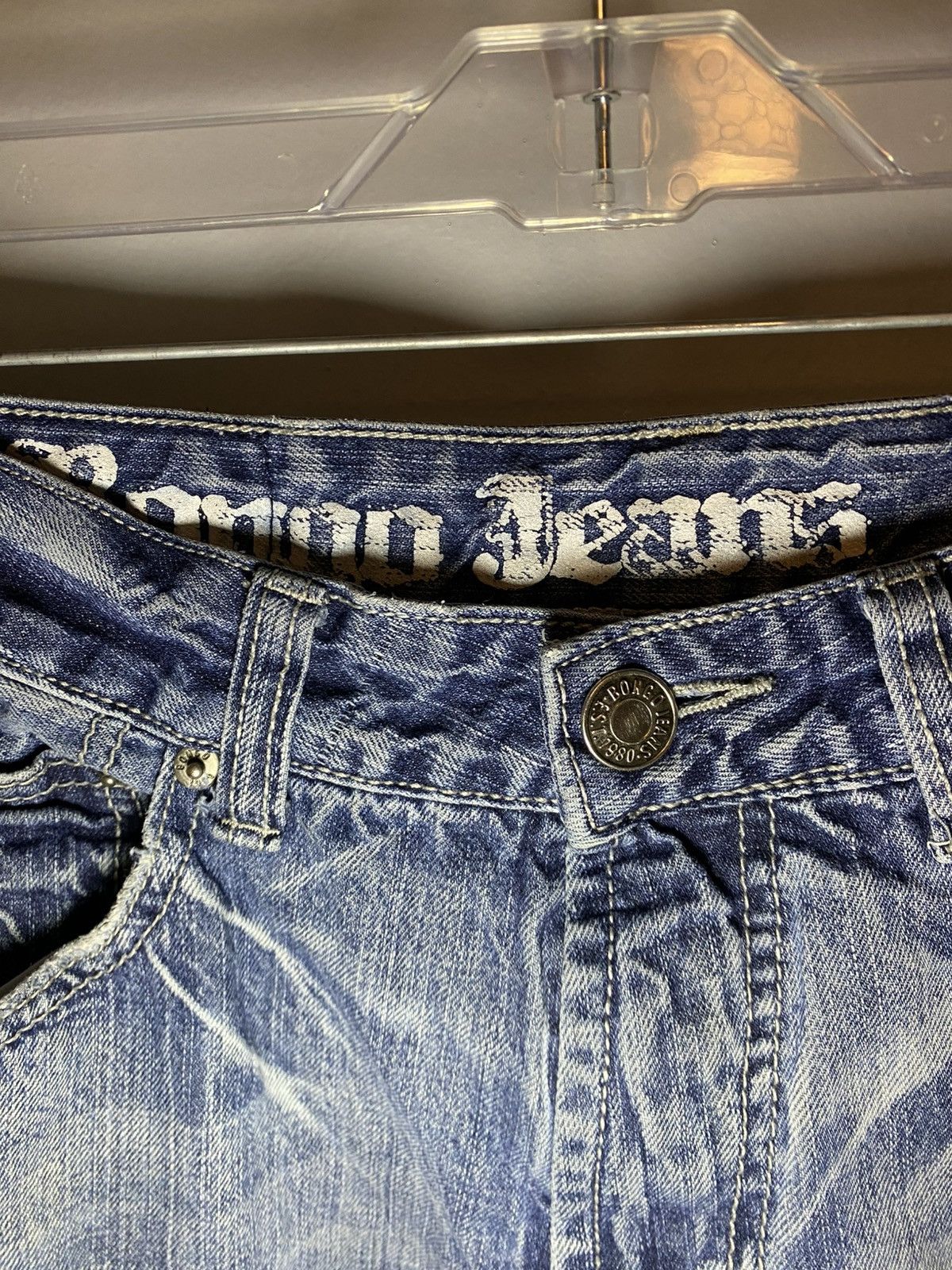 Vintage Vintage Bongo Jeans distressed straight leg jeans Size US 30 / EU 46 - 11 Thumbnail