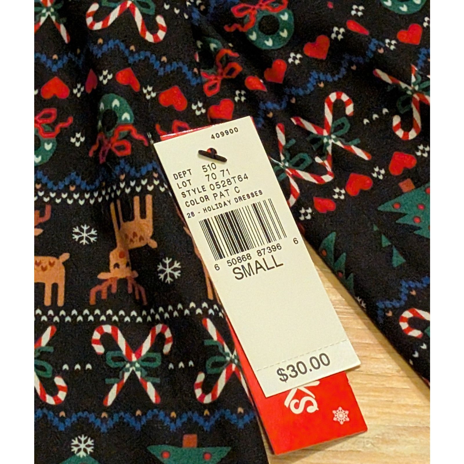 The Unbranded Brand Dress Works Ladies Christmas Reindeer Canes Sm Novelty Dress Size S / US 4 / IT 40 - 5 Thumbnail