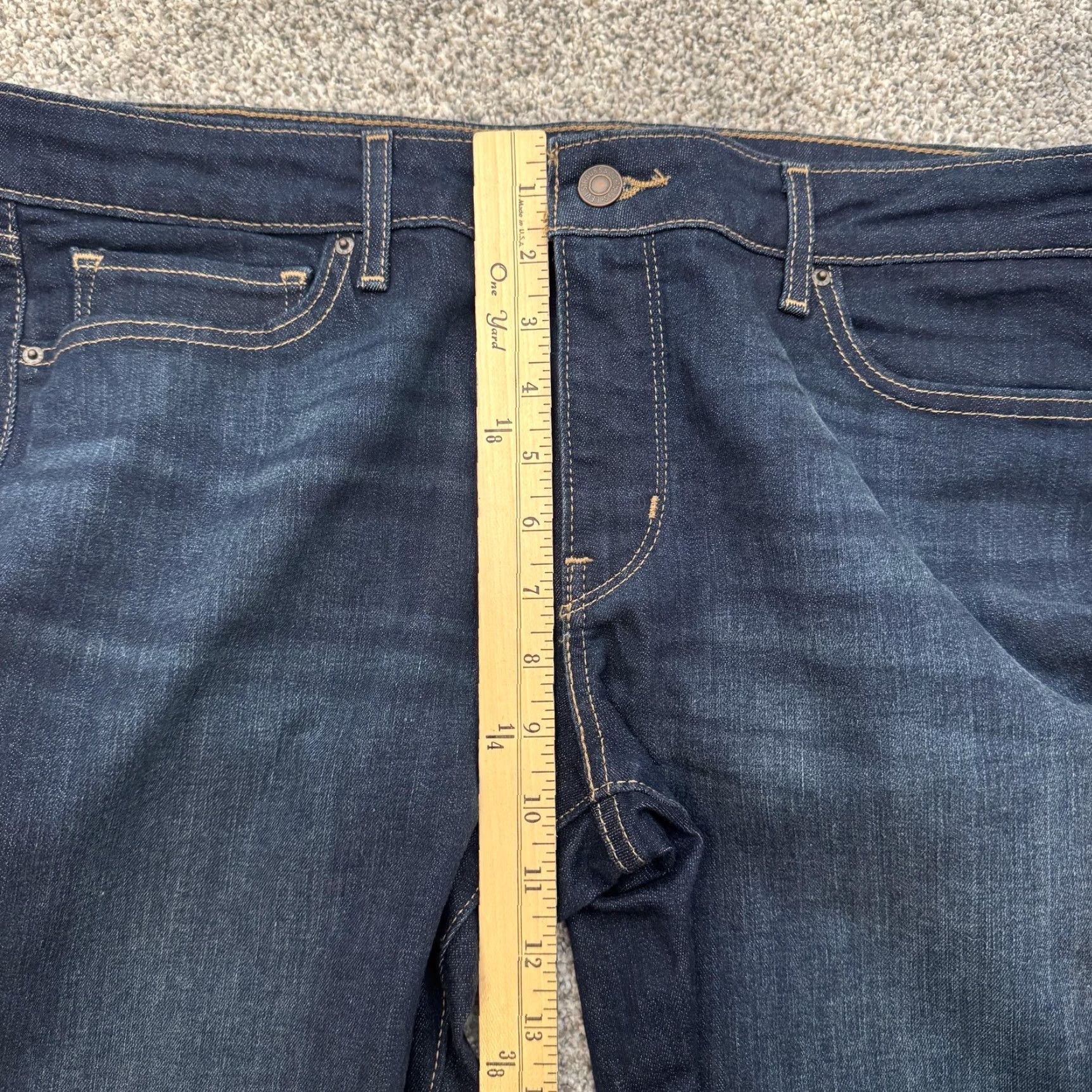 Levi's Levi's Jeans 711 Skinny Womens Dark Blue Wash Mid Rise 32 Regular Stretch Denim 30 Inseam Size 24" / US 00 / IT 34 - 3 Thumbnail