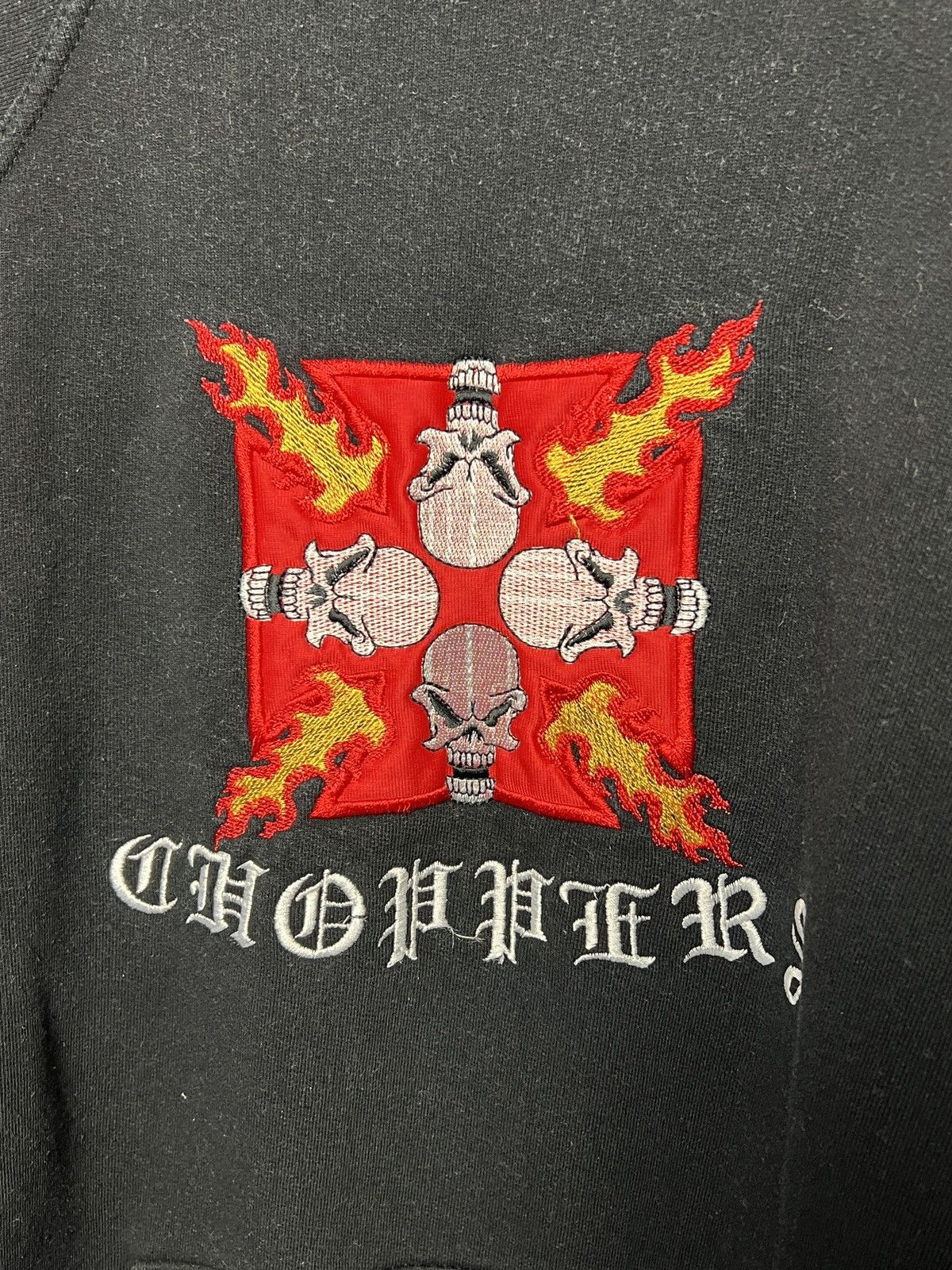 Vintage choppers vintage embroidery hoodie l-xl maltese cross Size US XL / EU 56 / 4 - 4 Thumbnail